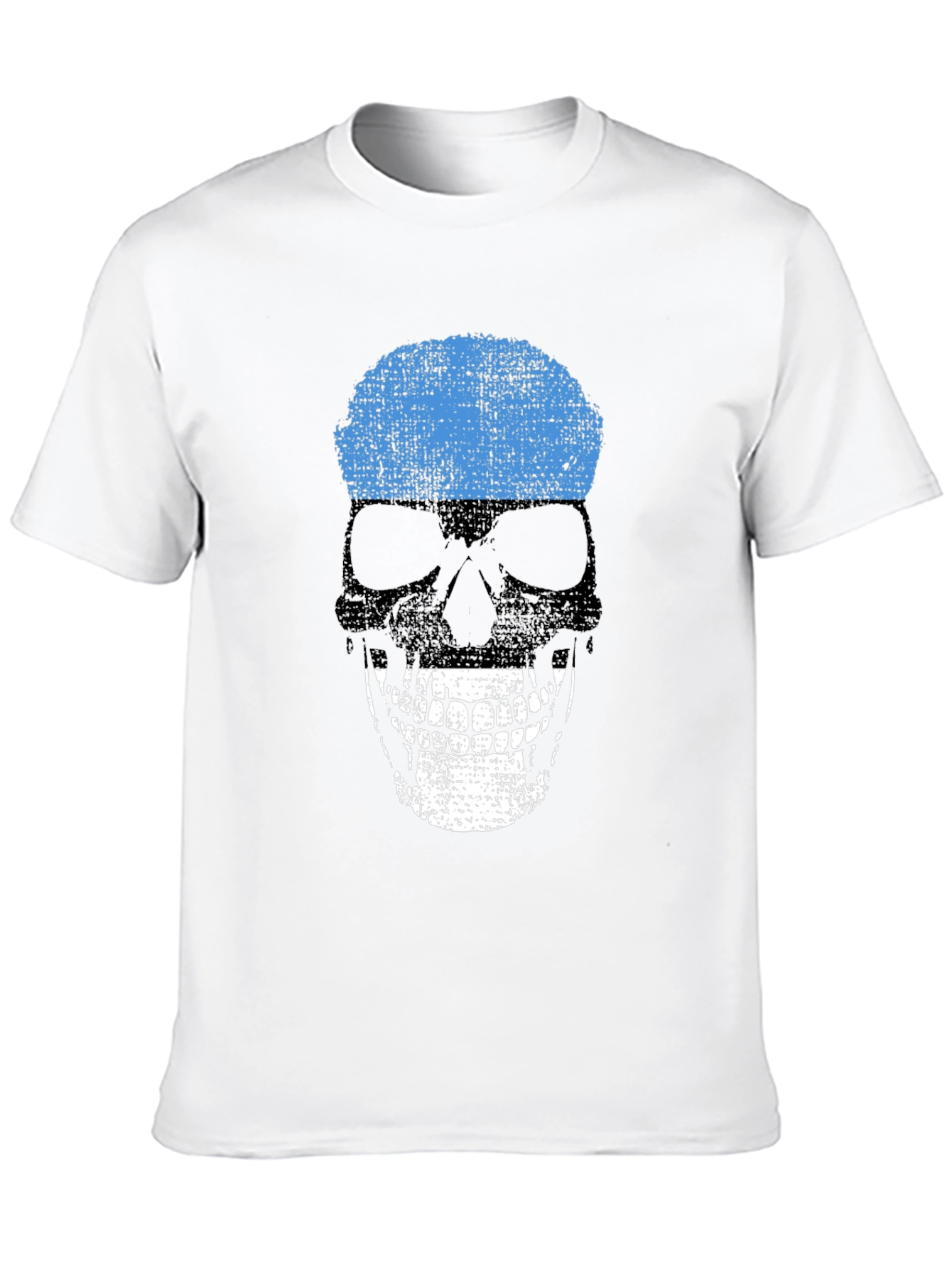 Estonia Flag Skull Graphic T-Shirt