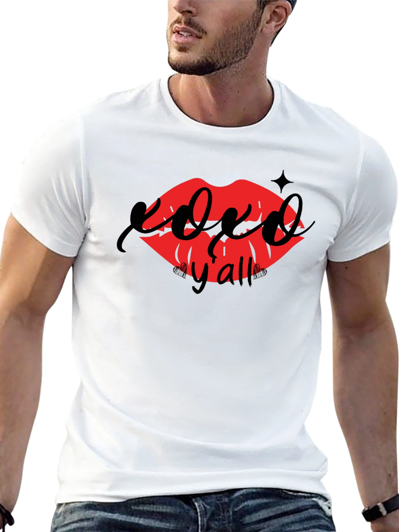 XOXO Yall Lip Print Tee - Casual Chic Style