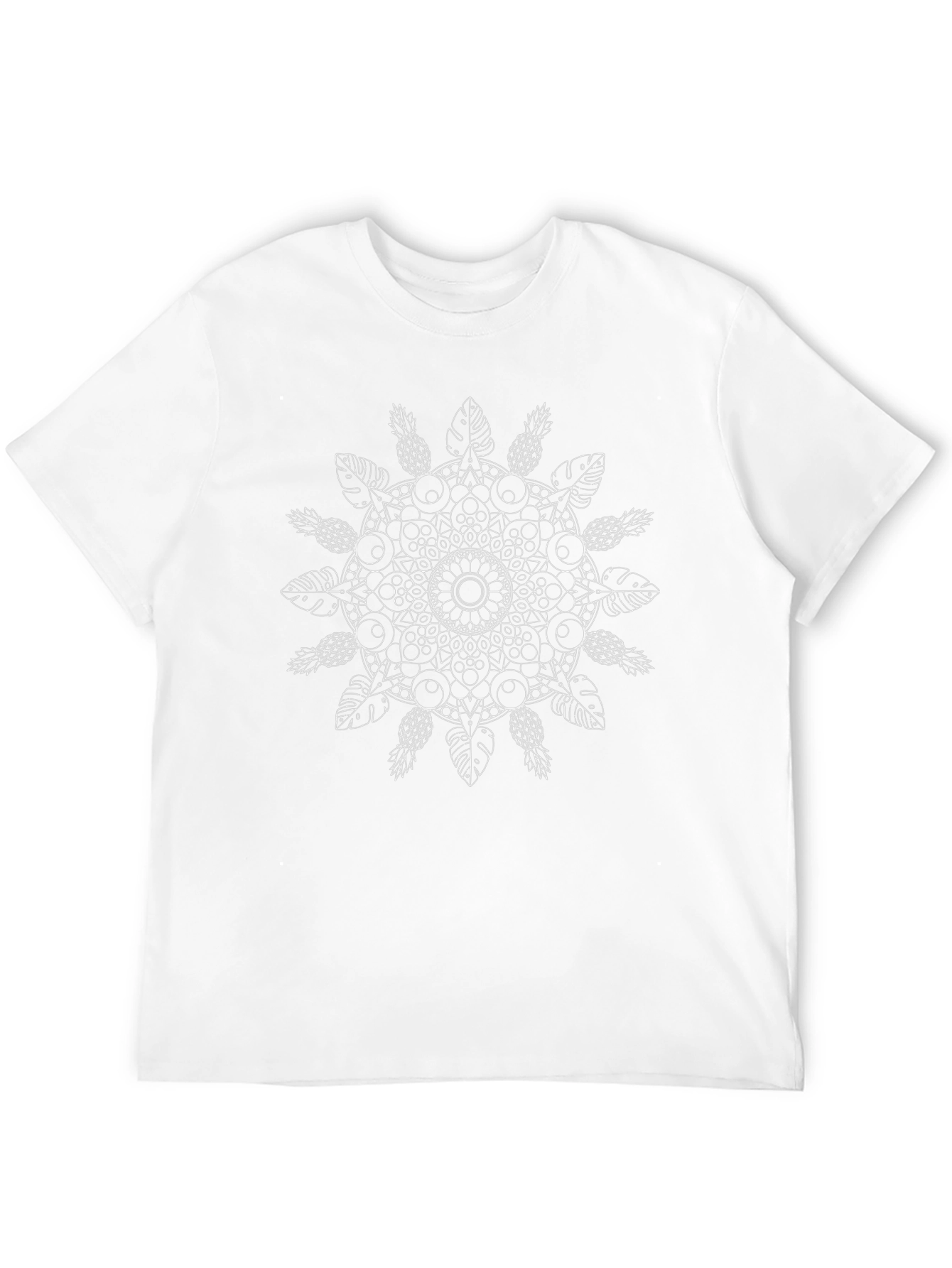 Black Pineapple Mandala T-Shirt