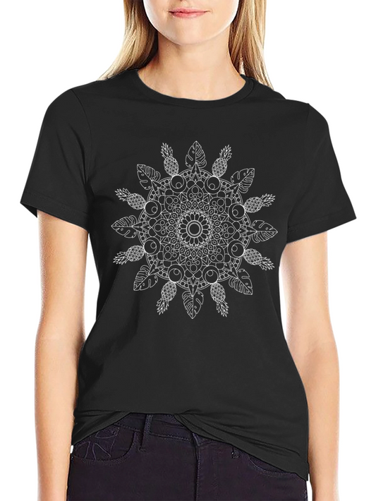 Black Pineapple Mandala T-Shirt