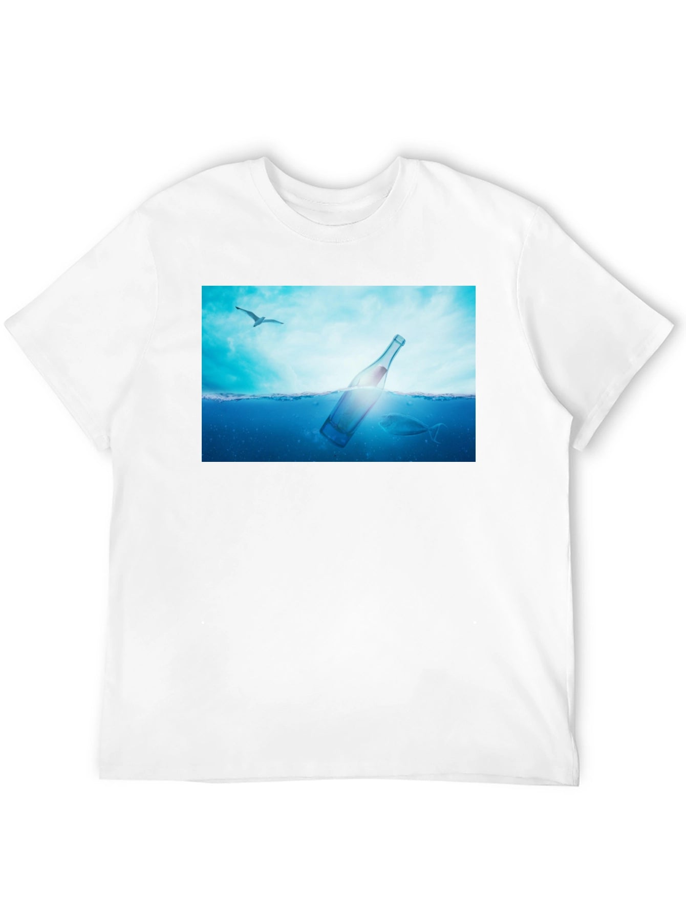 Ocean Bottle Graphic Black T-Shirt