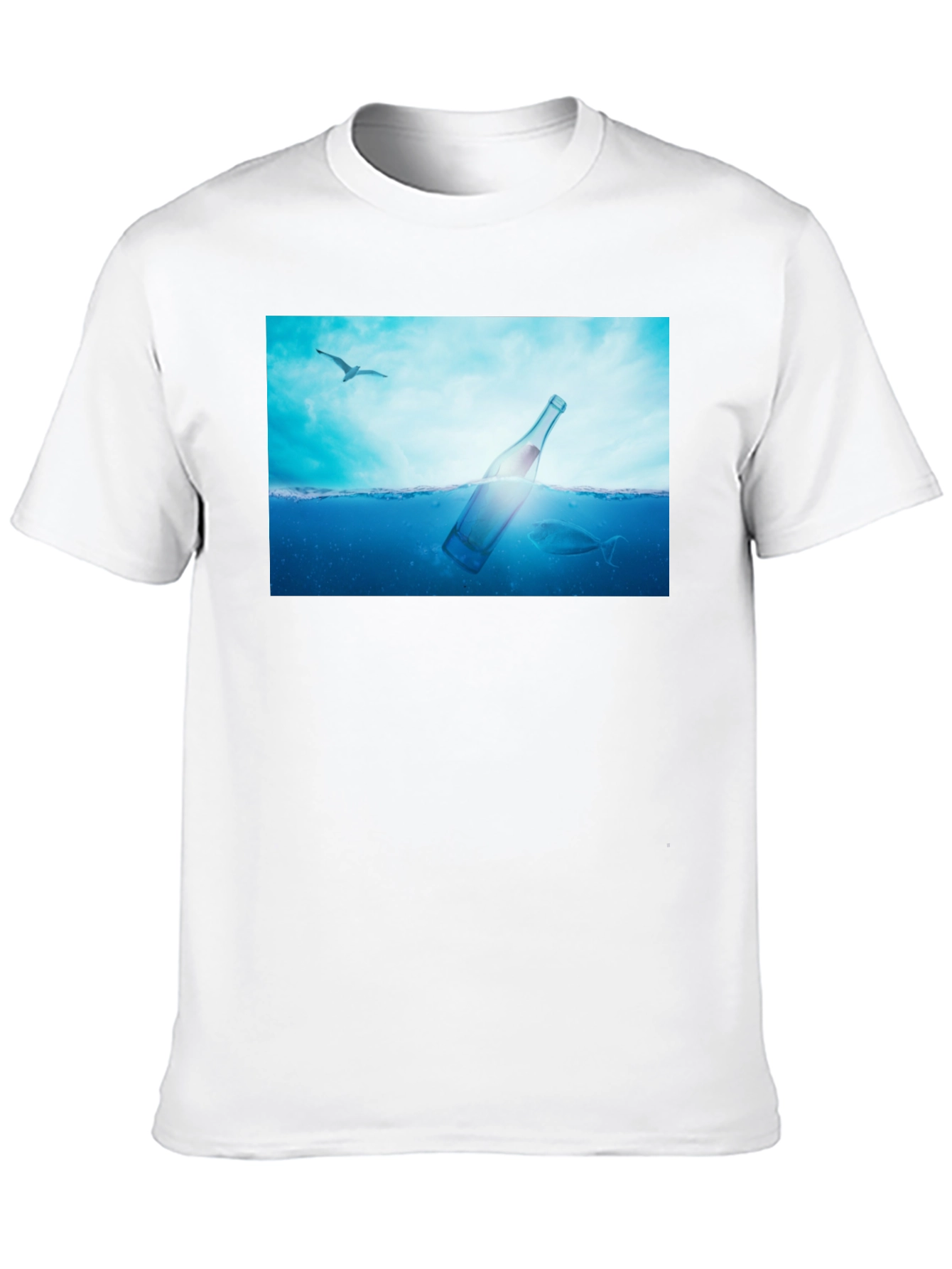 Ocean Bottle Graphic Black T-Shirt