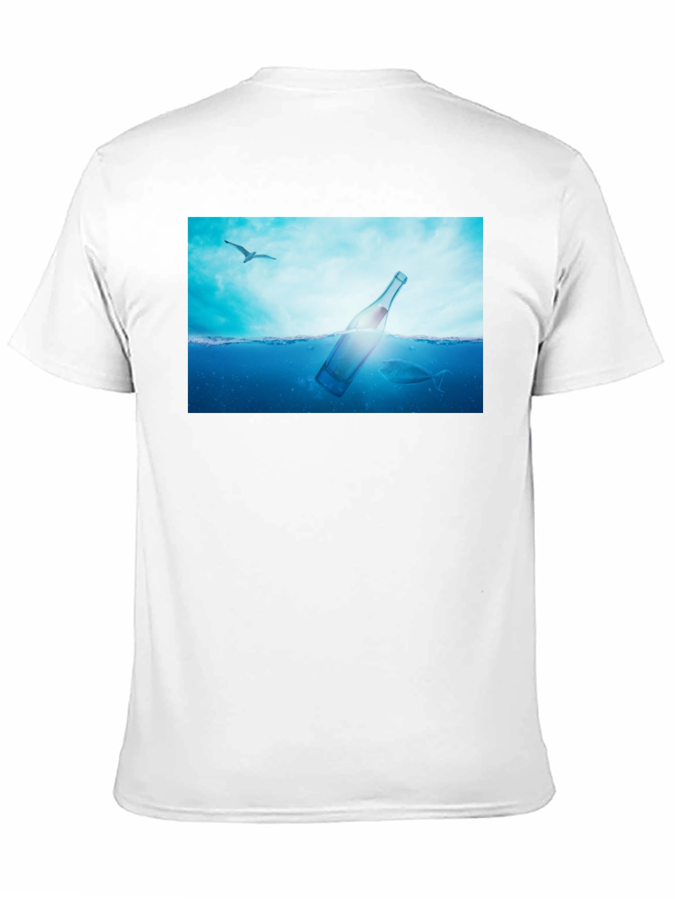 Ocean Bottle Graphic Black T-Shirt