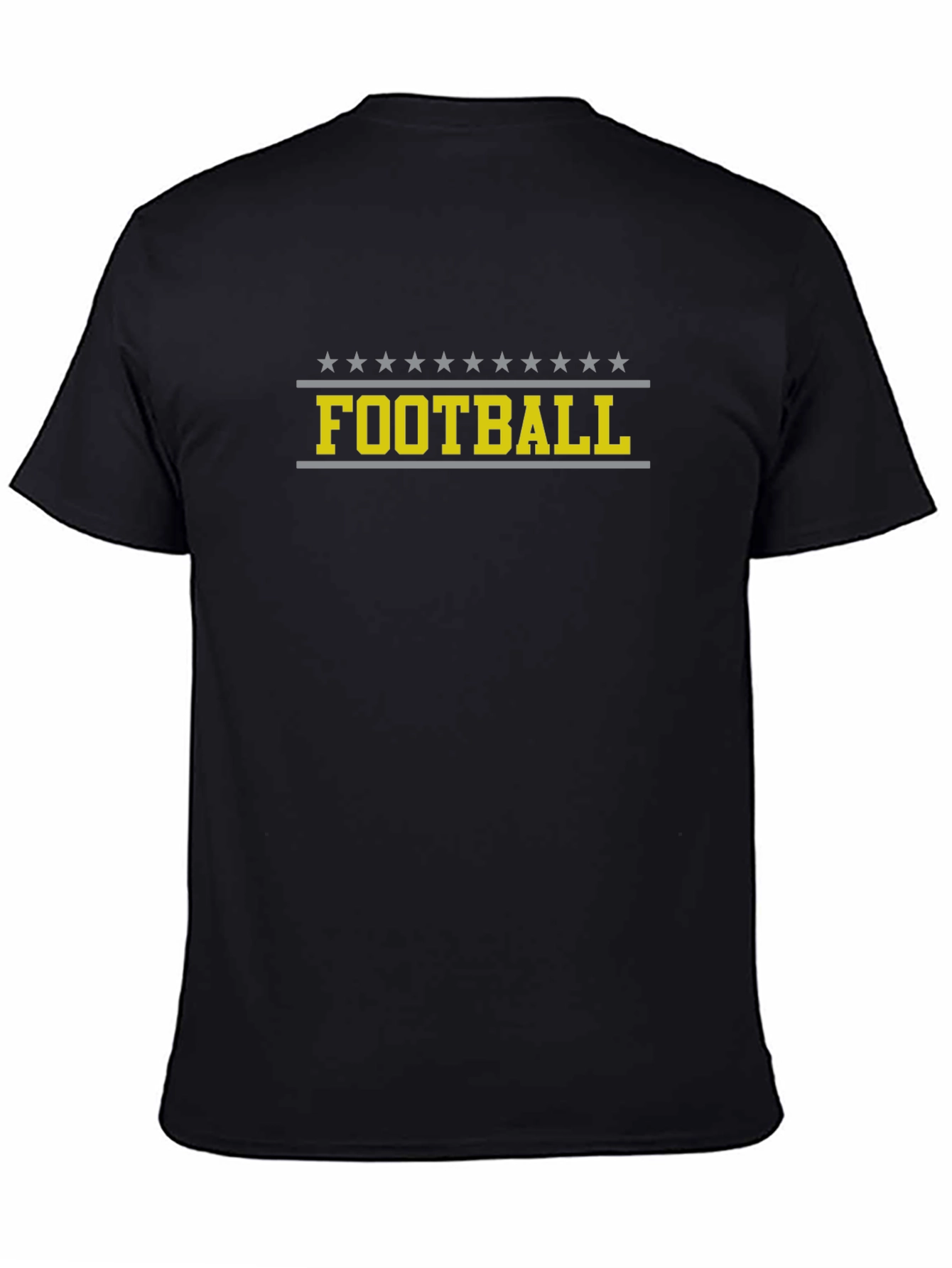 Football Graphic T-Shirt - Black Casual Style