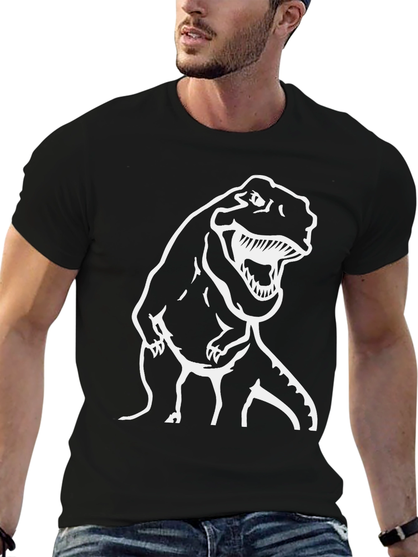Dino Tee - Black T-Rex Graphic T-Shirt