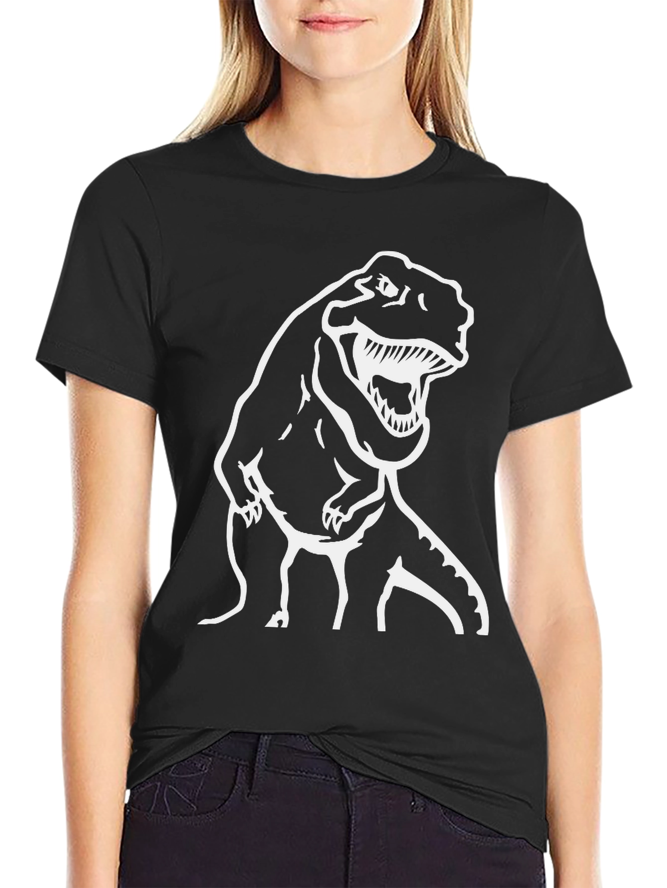 Dino Tee - Black T-Rex Graphic T-Shirt
