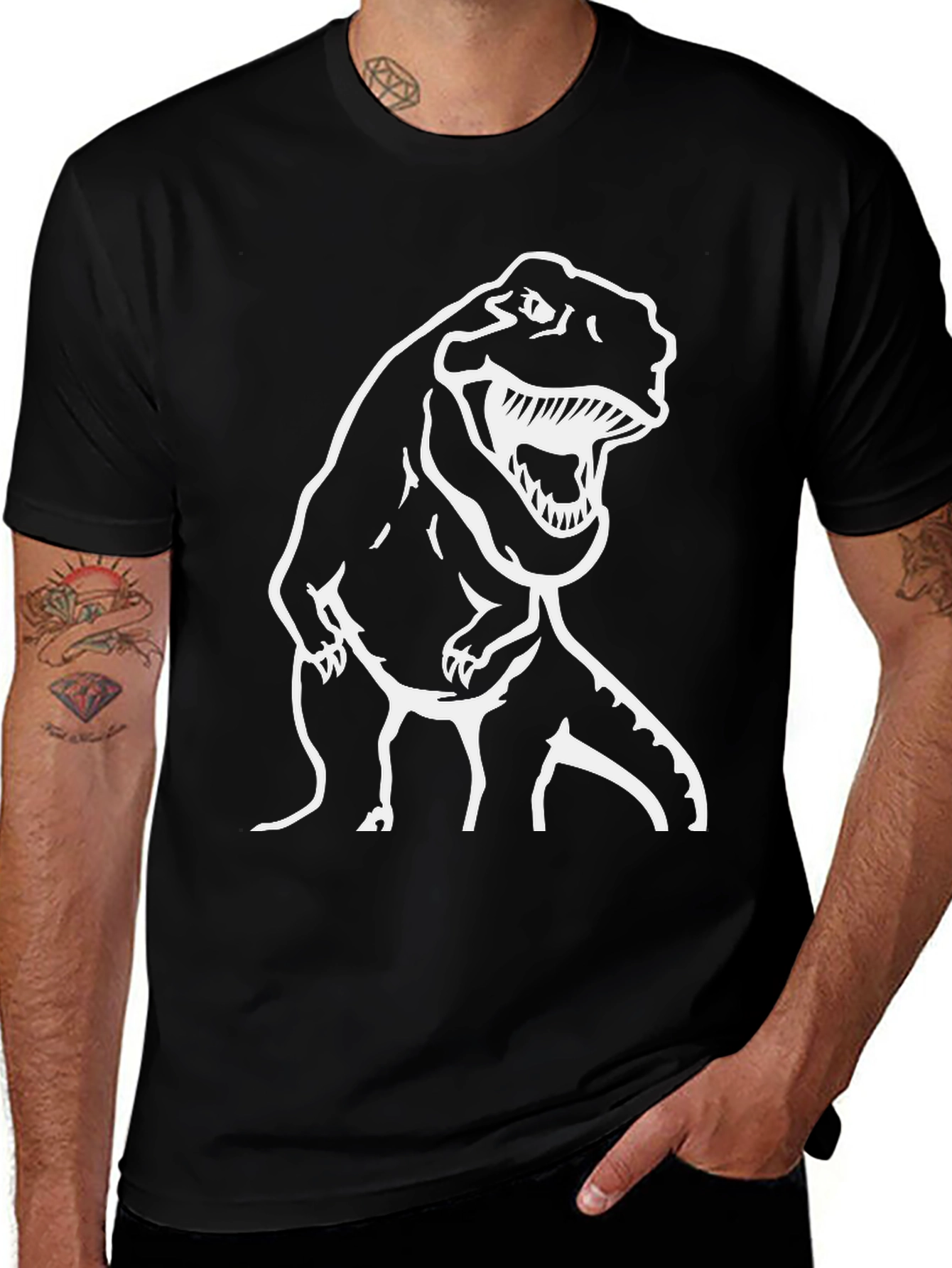 Dino Tee - Black T-Rex Graphic T-Shirt