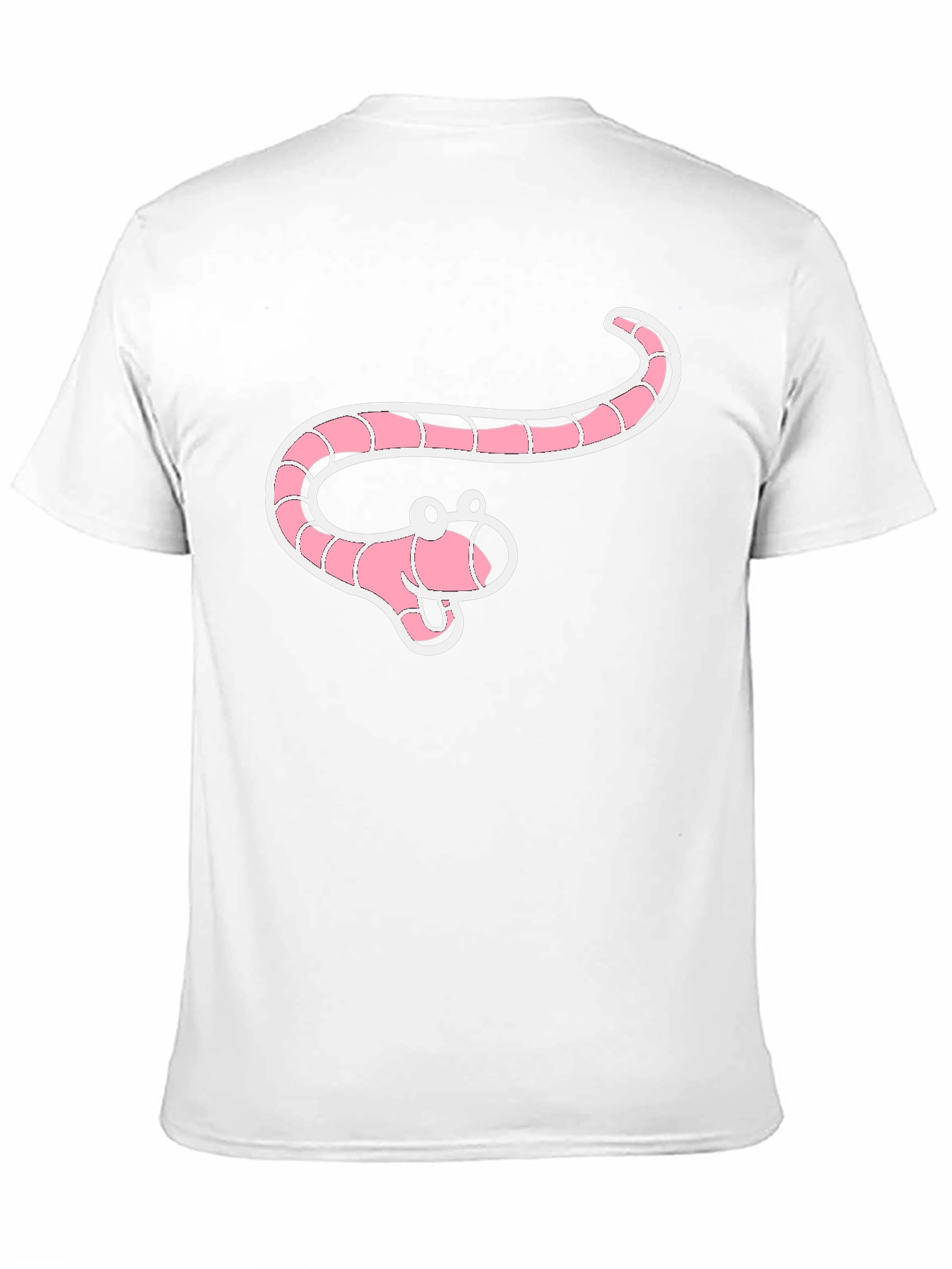 Cartoon Worm Graphic Black T-Shirt