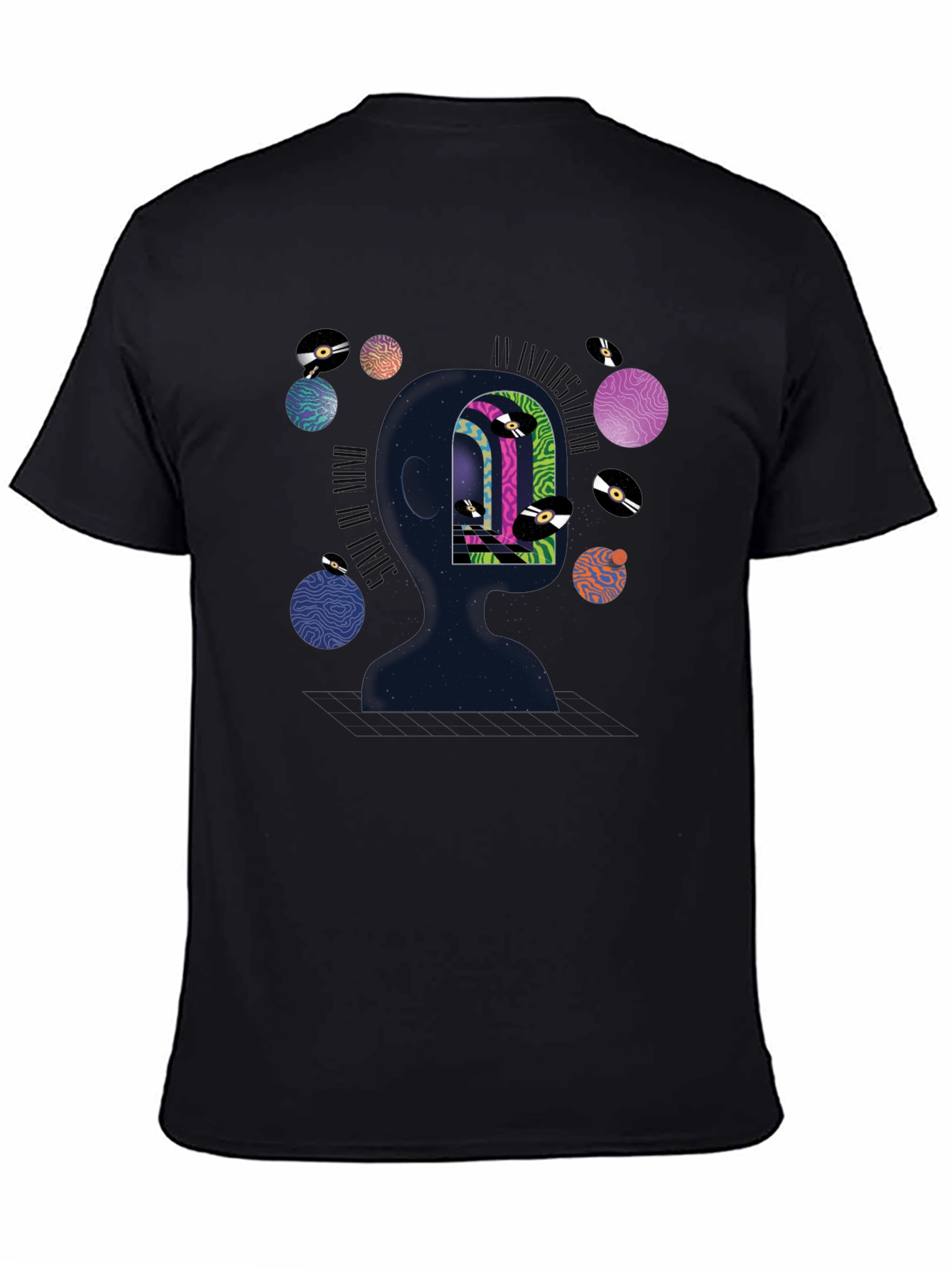 Mindscape Graphic Tee - Black Cotton T-Shirt