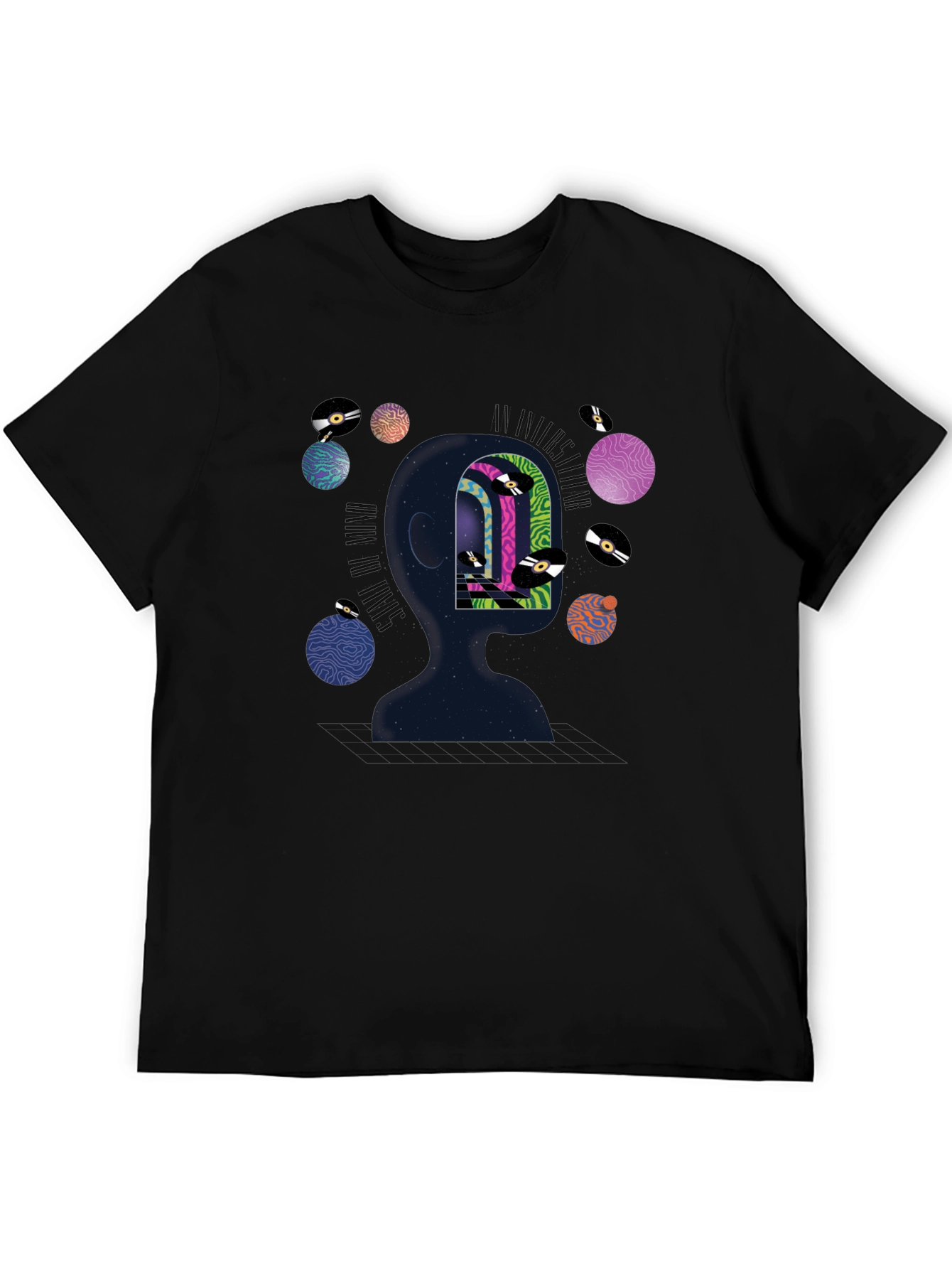 Mindscape Graphic Tee - Black Cotton T-Shirt