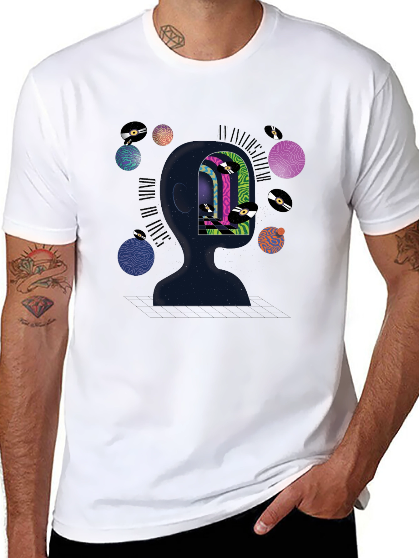 Mindscape Graphic Tee - Black Cotton T-Shirt