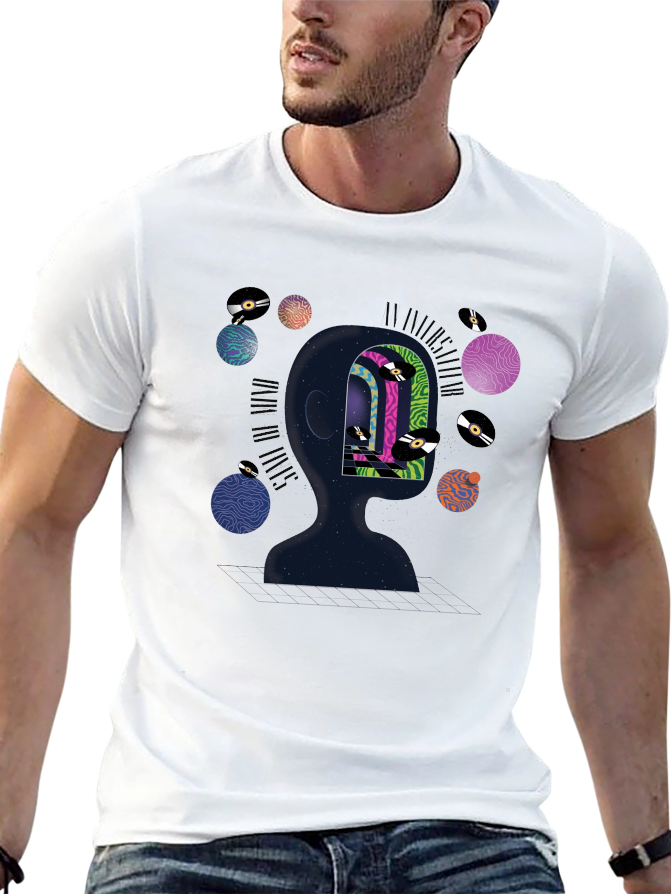 Mindscape Graphic Tee - Black Cotton T-Shirt