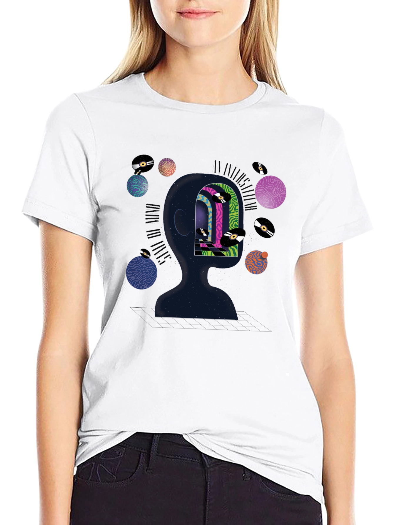 Mindscape Graphic Tee - Black Cotton T-Shirt