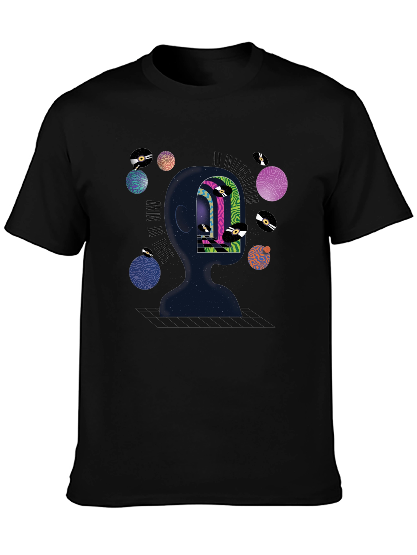 Mindscape Graphic Tee - Black Cotton T-Shirt