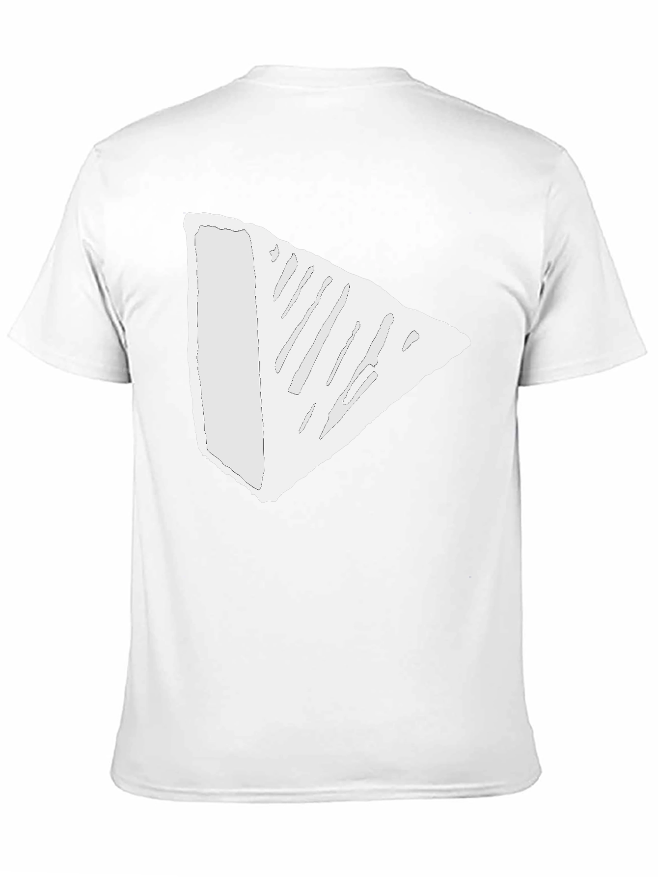 Modern Triangle Tee - Black Cotton Blend T-Shirt