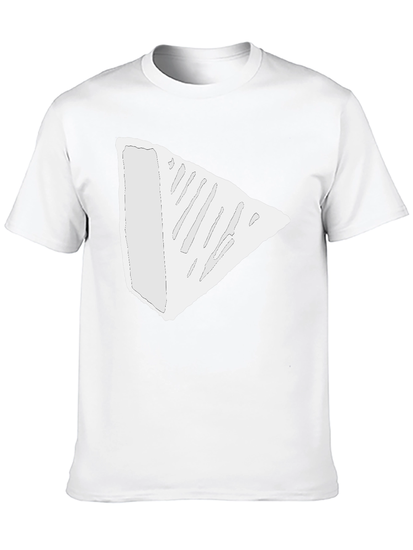 Modern Triangle Tee - Black Cotton Blend T-Shirt