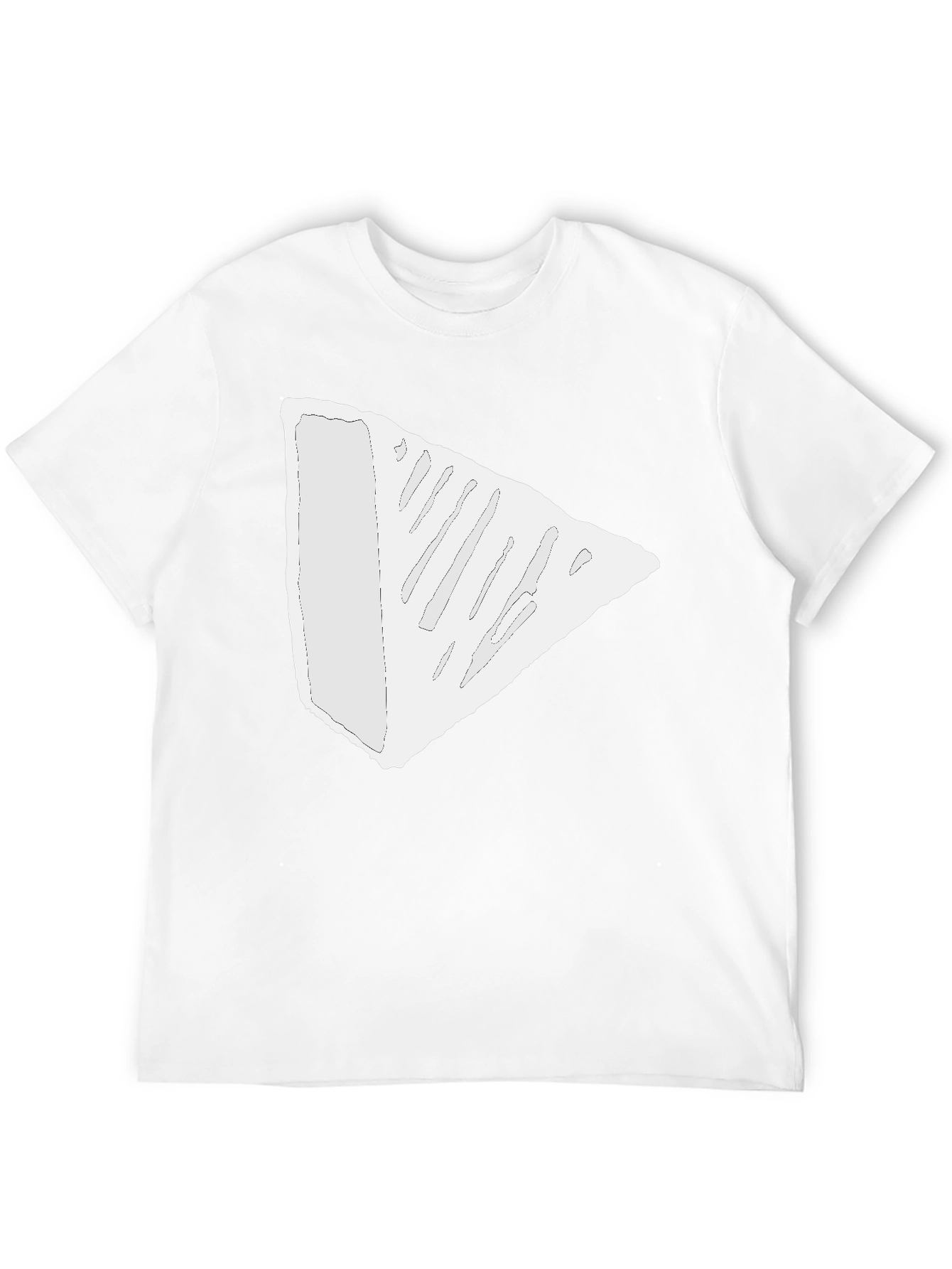 Modern Triangle Tee - Black Cotton Blend T-Shirt