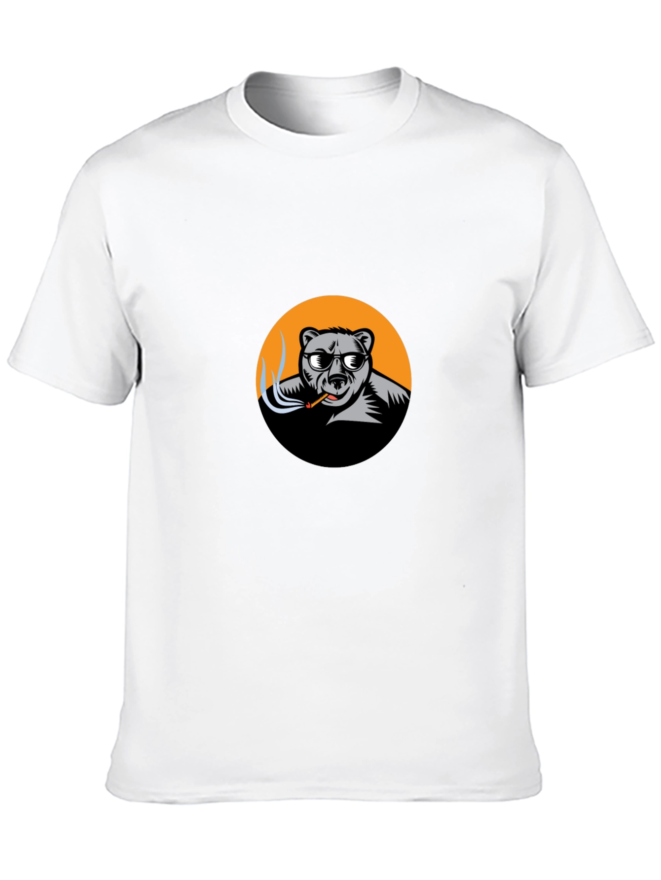 Cool Bear Smoker Graphic Tee - Black