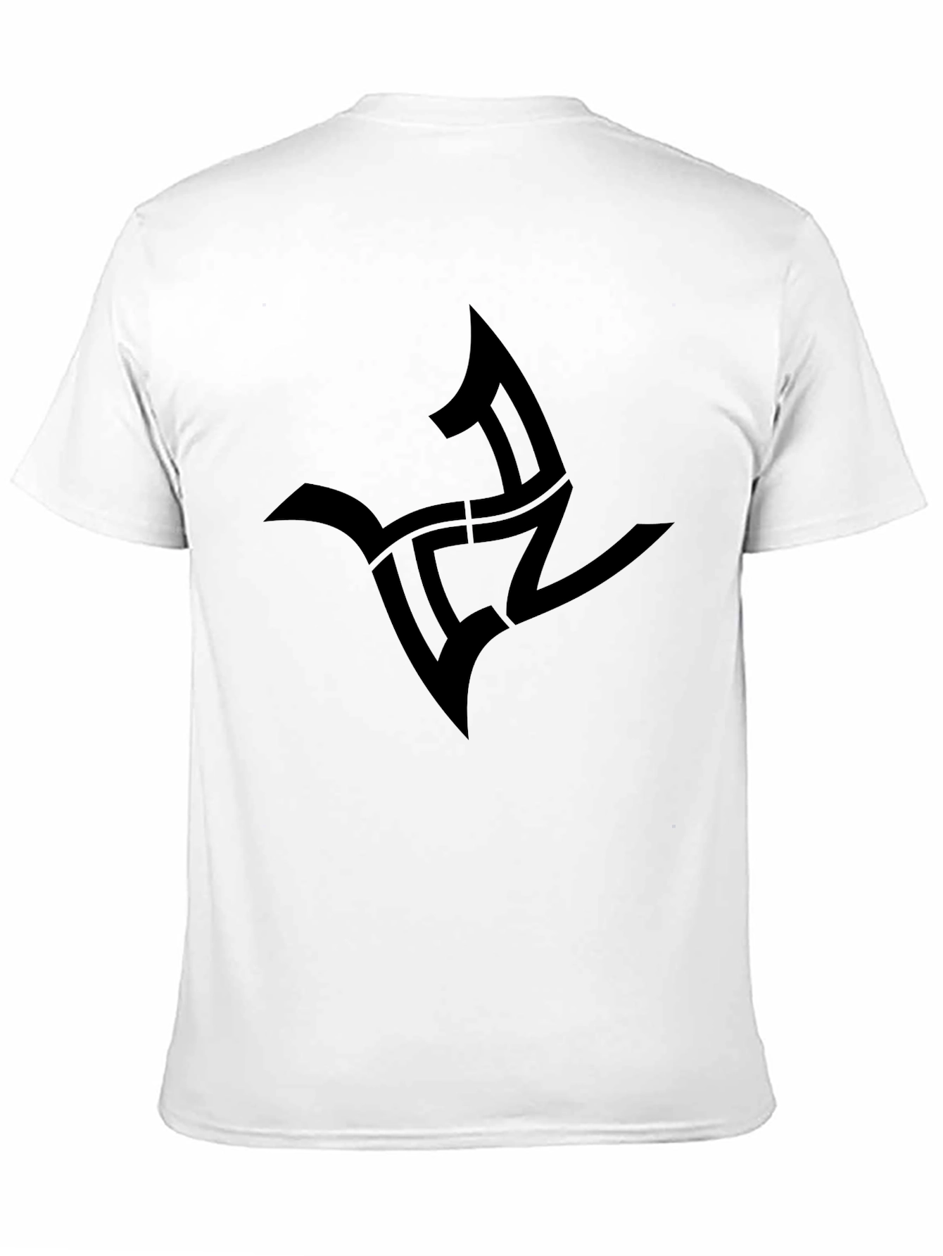 Mens Black Graphic Tee - Abstract Symbol