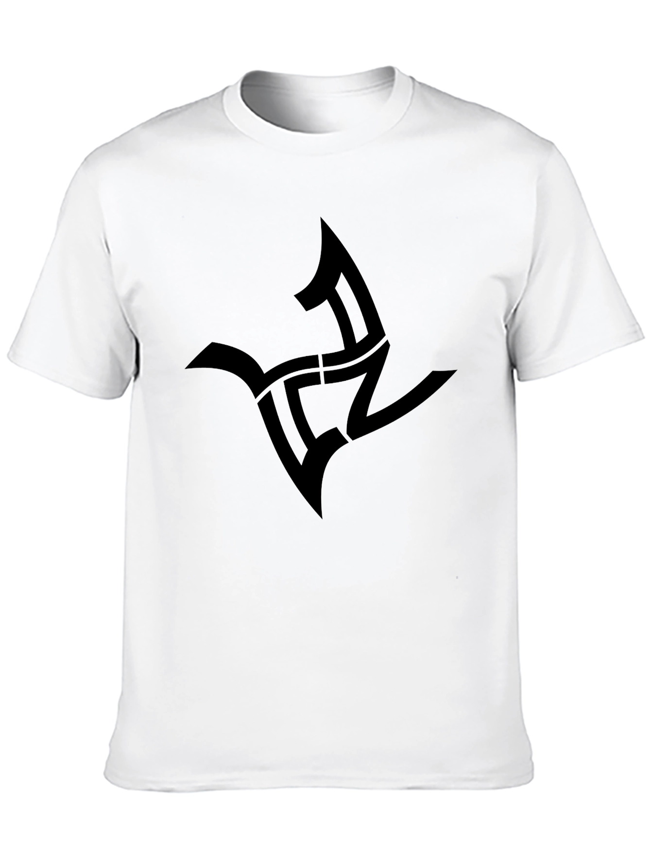 Mens Black Graphic Tee - Abstract Symbol