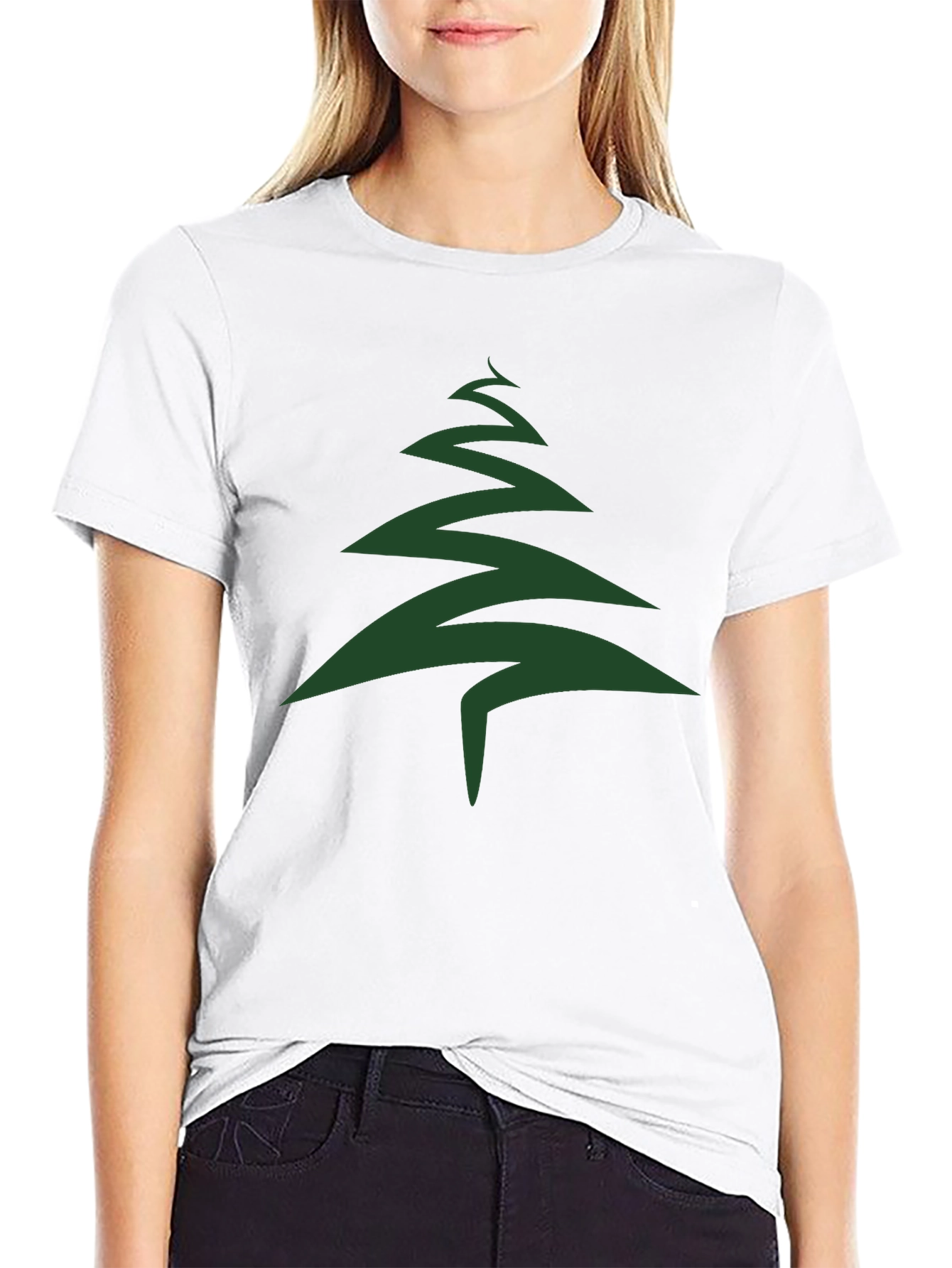 Minimalist Christmas Tree Graphic Tee