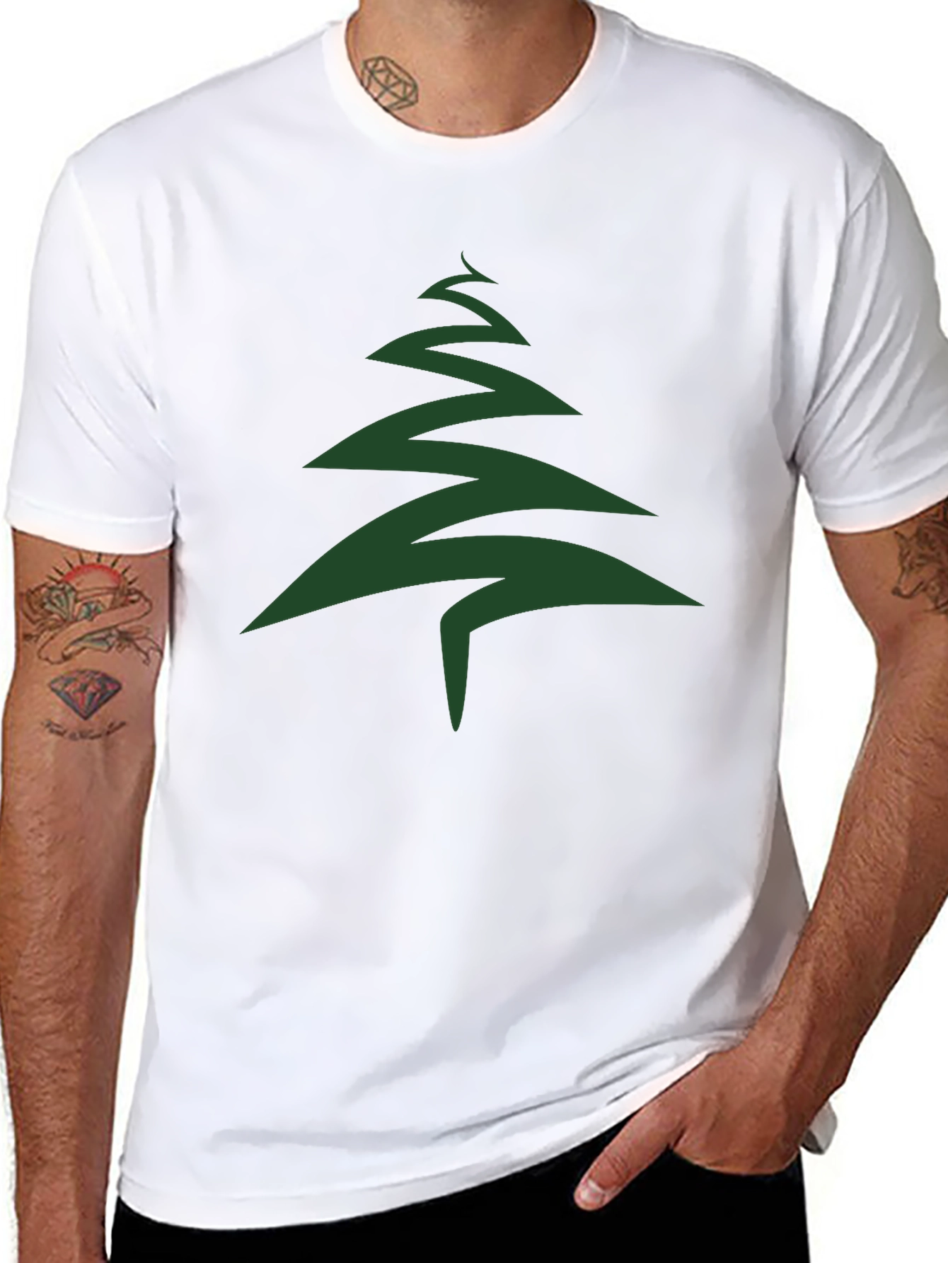 Minimalist Christmas Tree Graphic Tee