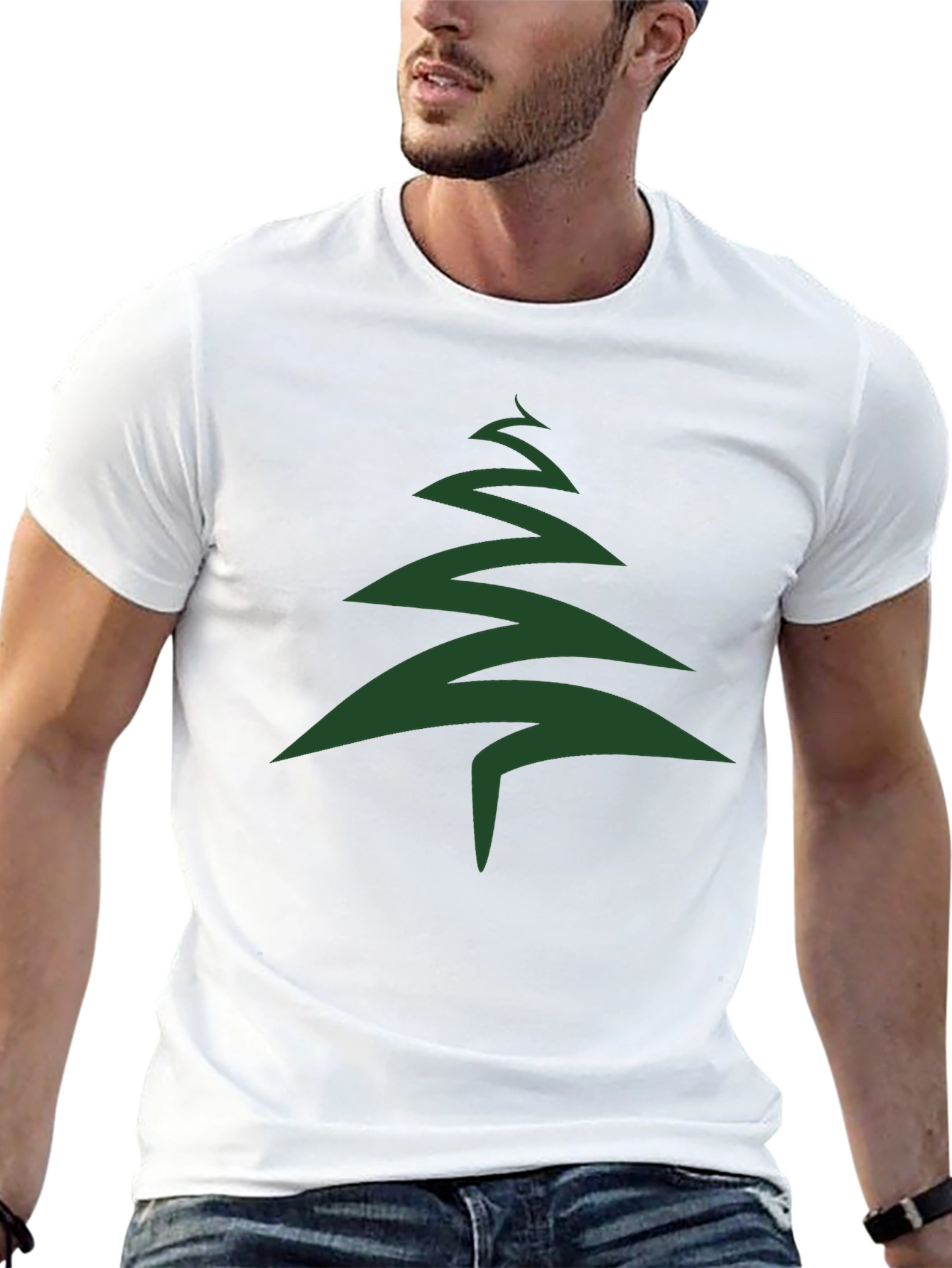 Minimalist Christmas Tree Graphic Tee