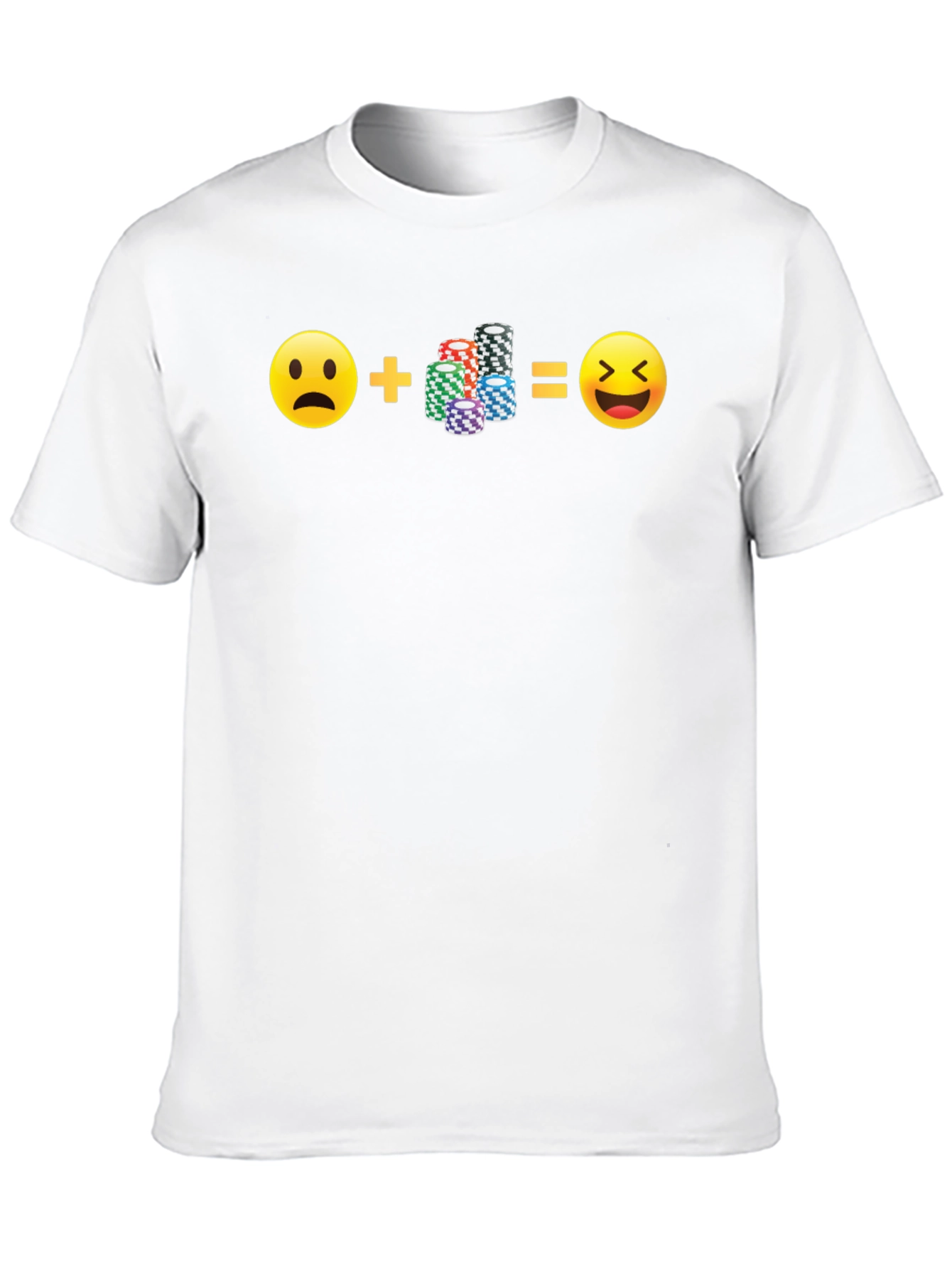 Poker Chip Emoji T-Shirt - Funny Gambler Tee