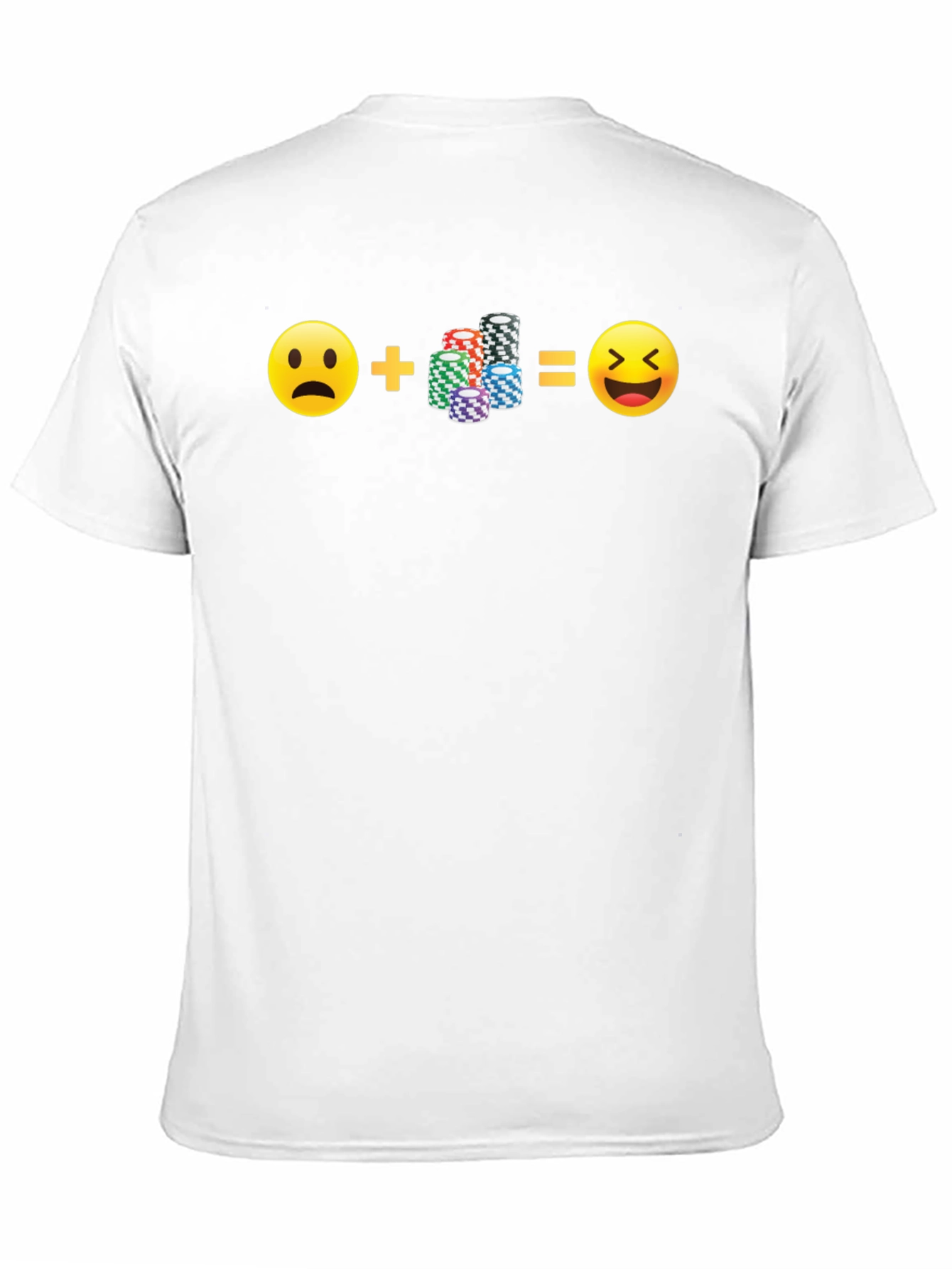 Poker Chip Emoji T-Shirt - Funny Gambler Tee