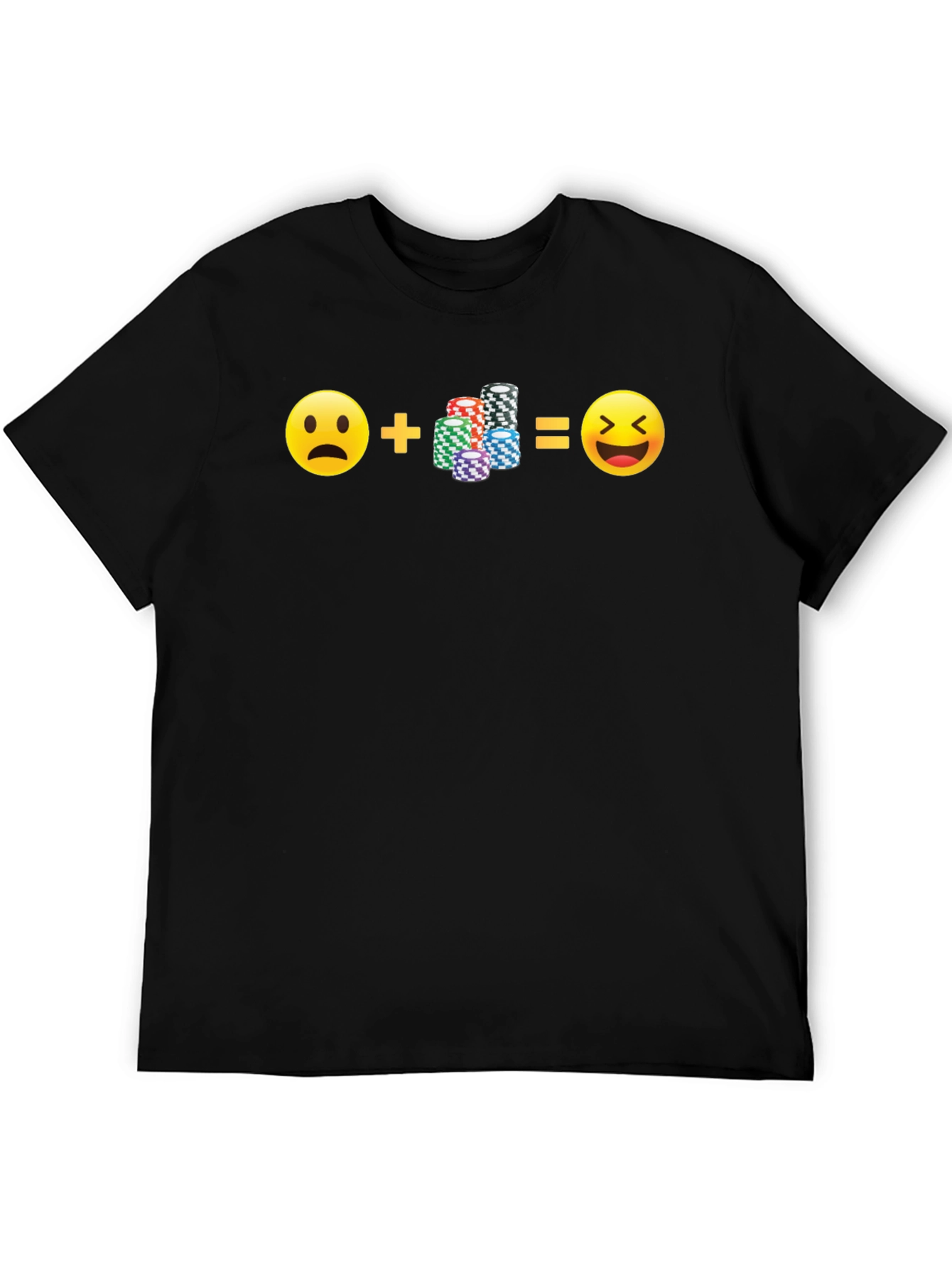 Poker Chip Emoji T-Shirt - Funny Gambler Tee