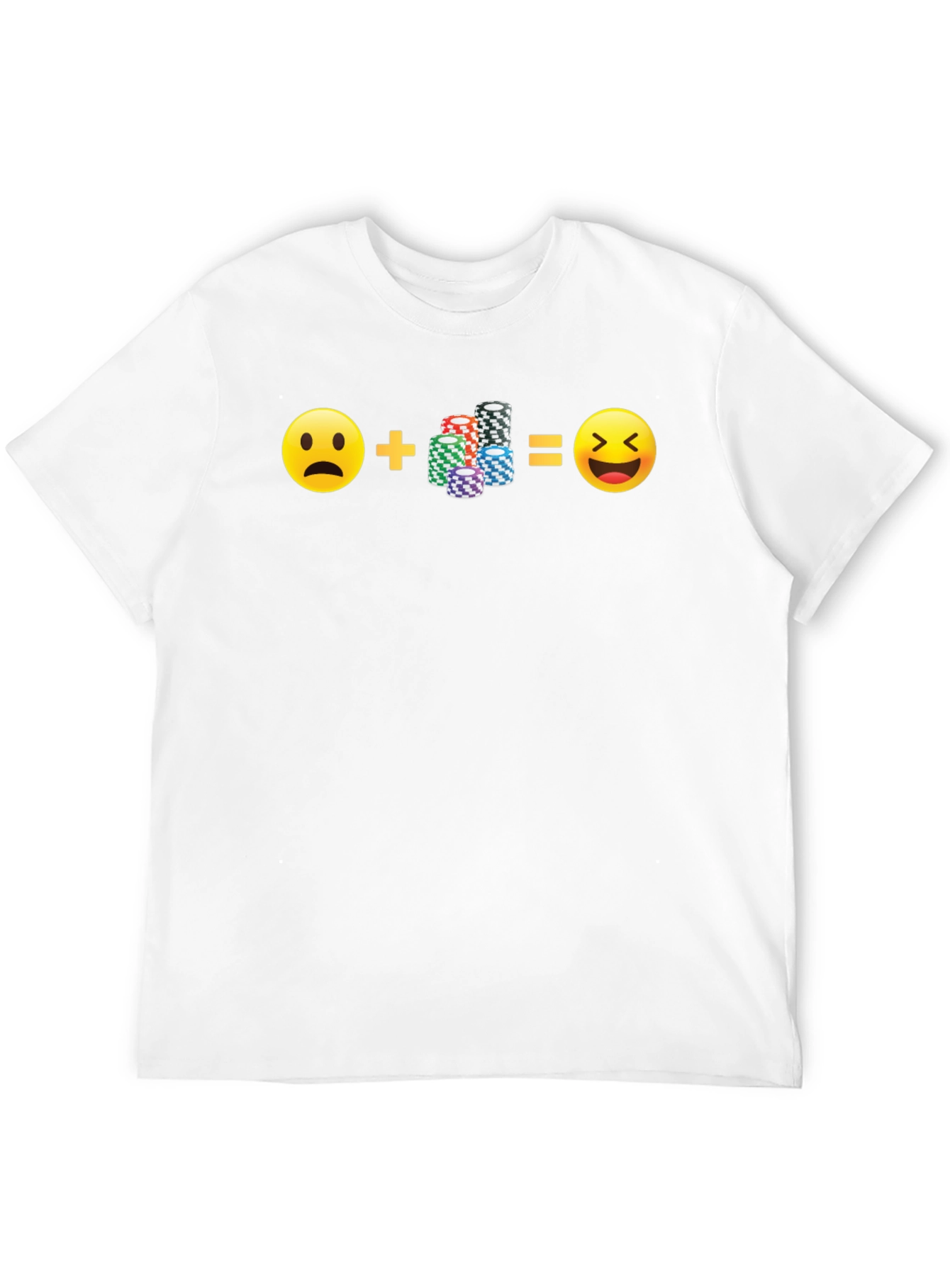 Poker Chip Emoji T-Shirt - Funny Gambler Tee