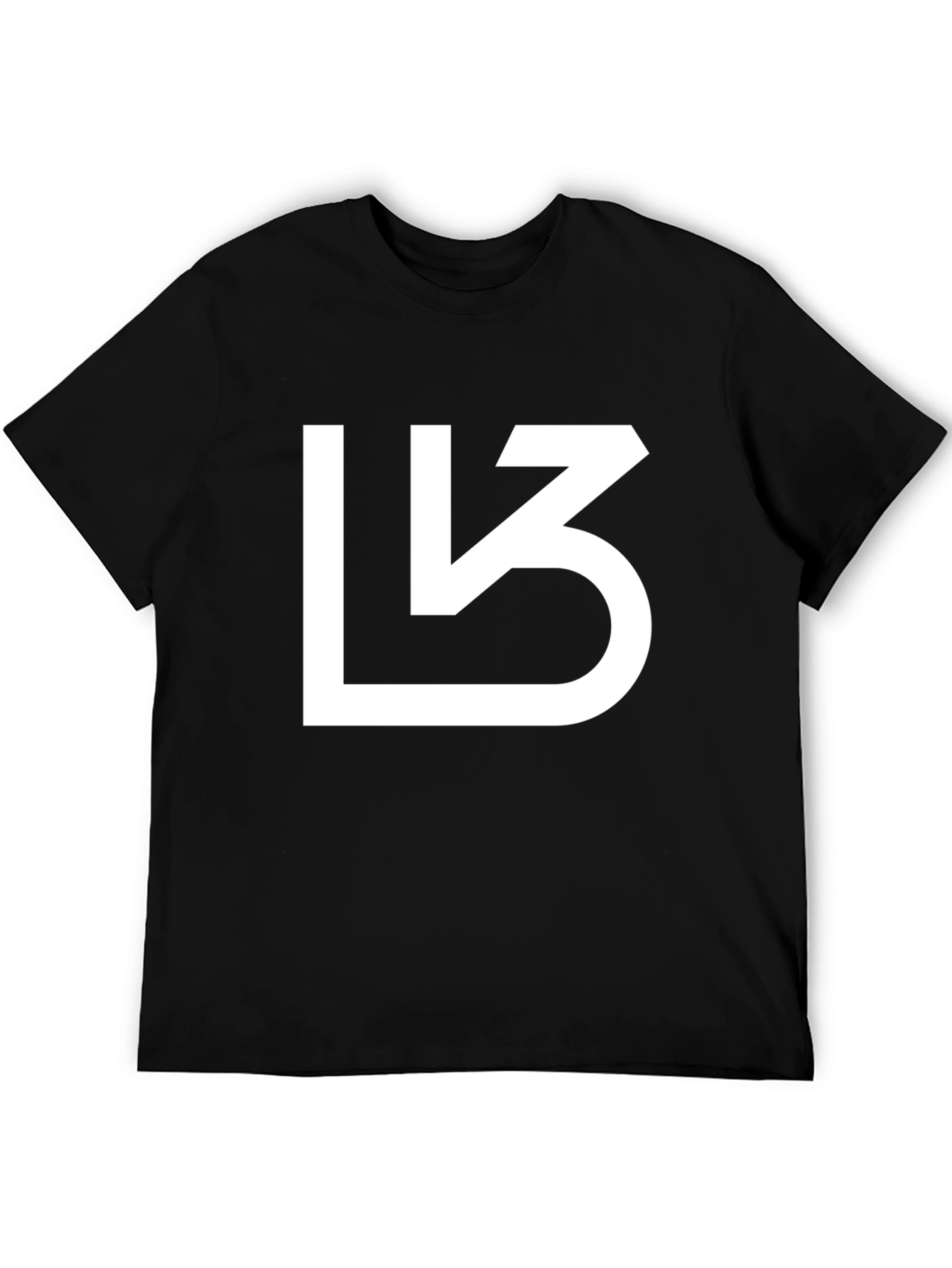 Abstract Logo Black T-Shirt Casual Wear