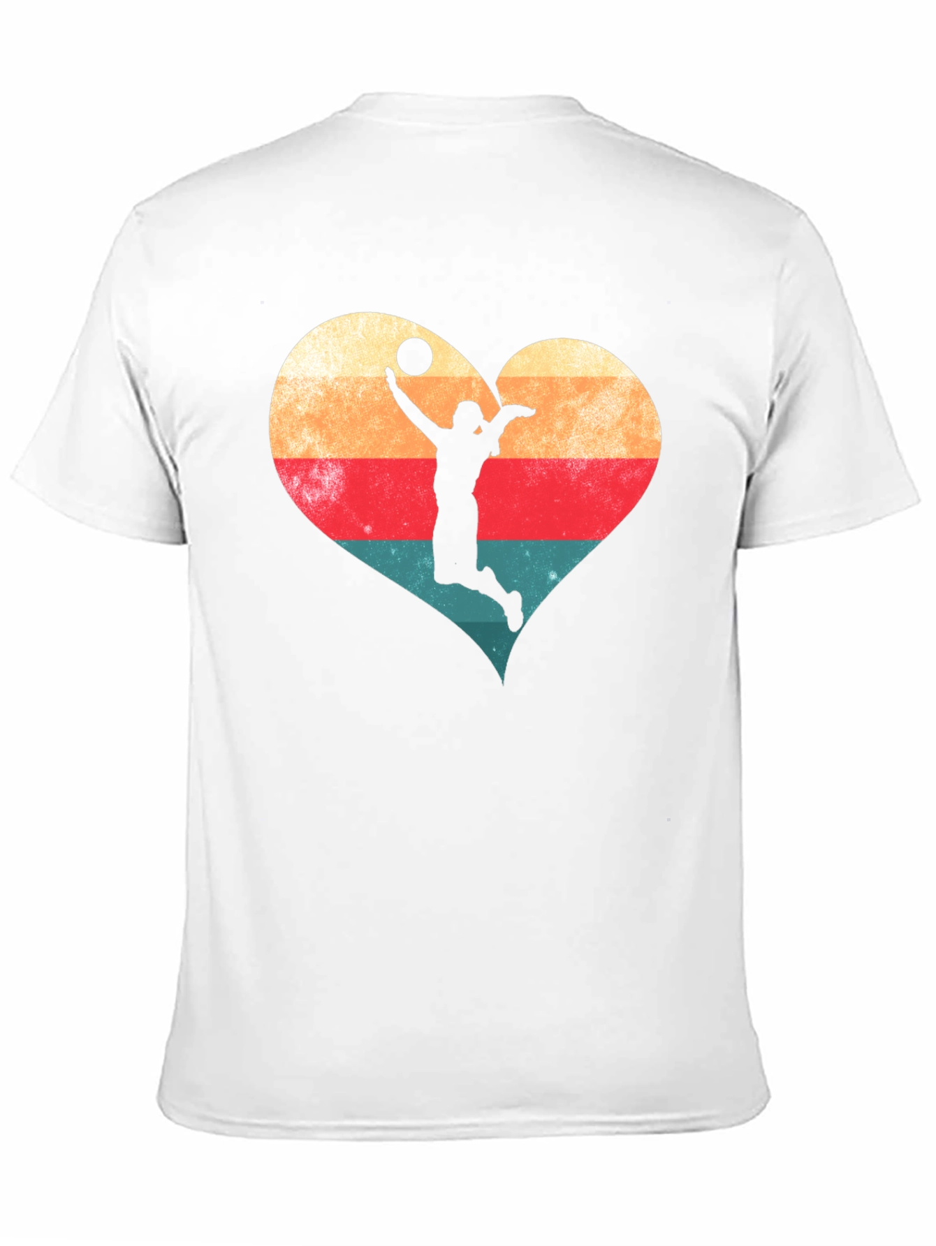 Volleyball Heart Graphic Tee - Sporty Casual