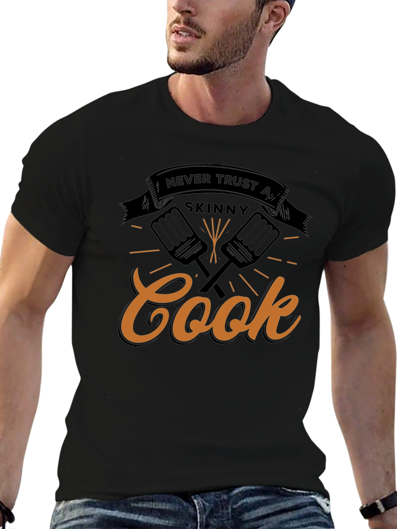 Never Trust A Skinny Cook Graphic T-Shirt