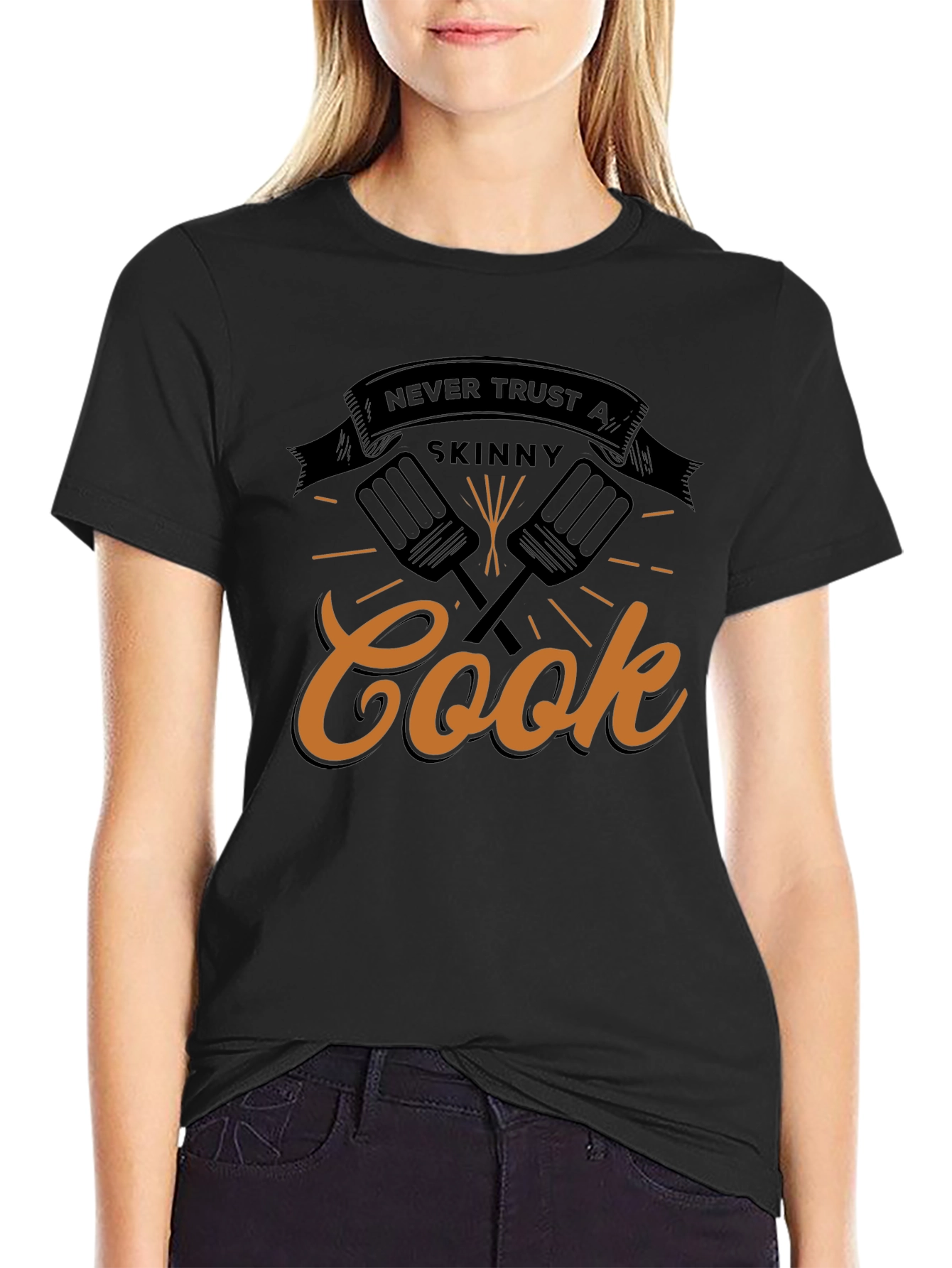 Never Trust A Skinny Cook Graphic T-Shirt