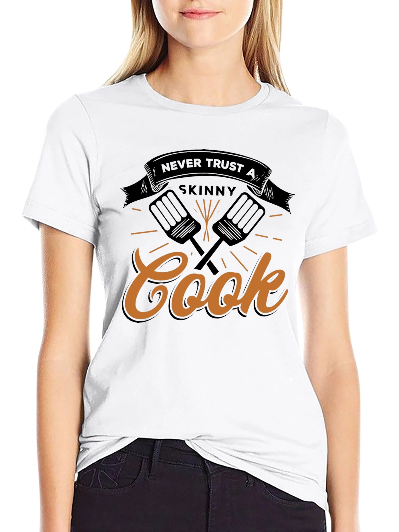 Never Trust A Skinny Cook Graphic T-Shirt