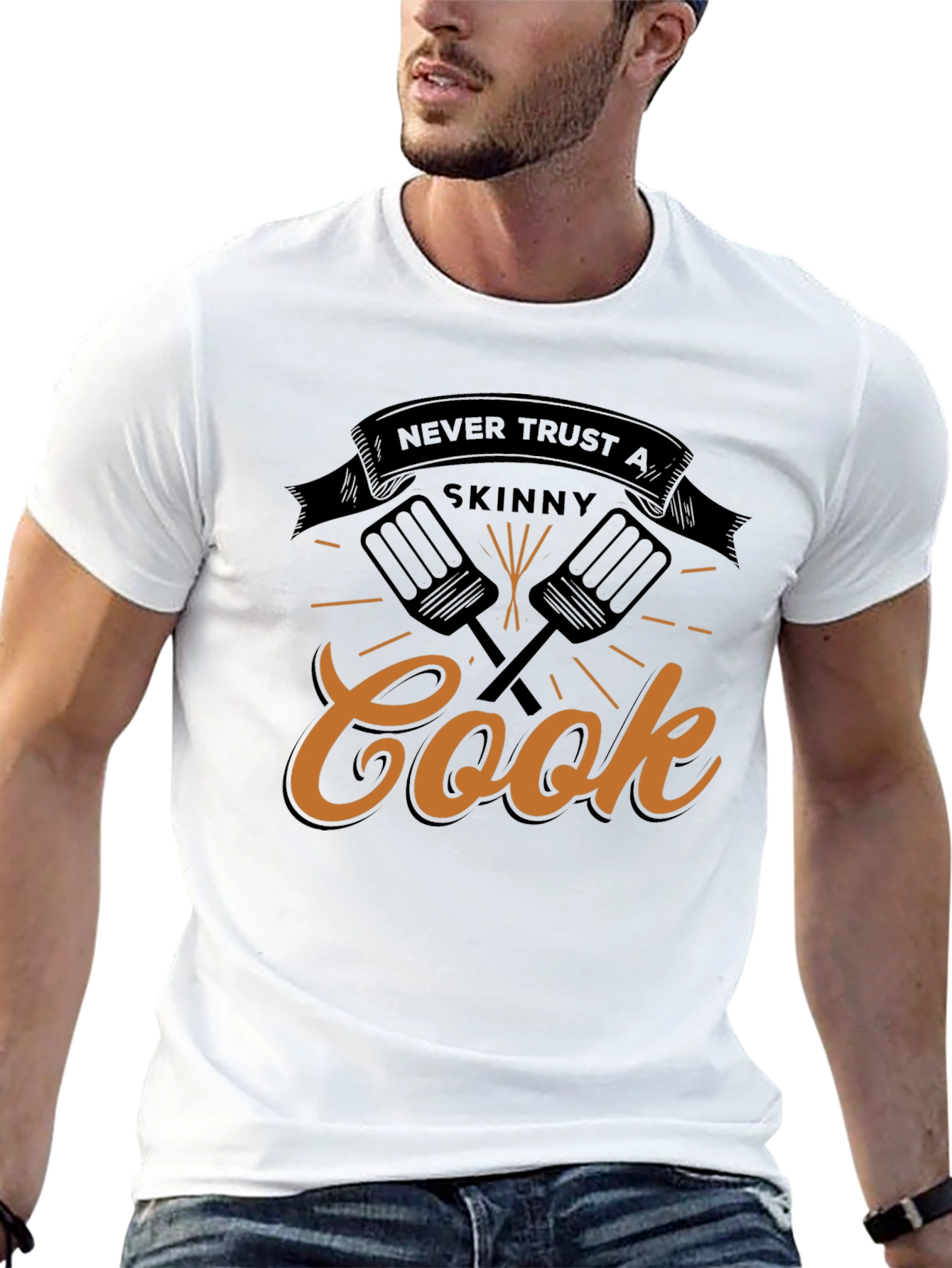 Never Trust A Skinny Cook Graphic T-Shirt