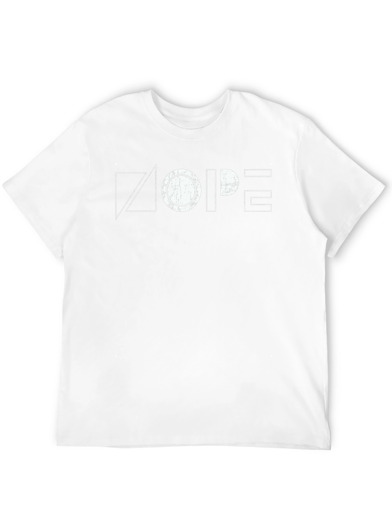 Geometric Nope Graphic Black T-Shirt