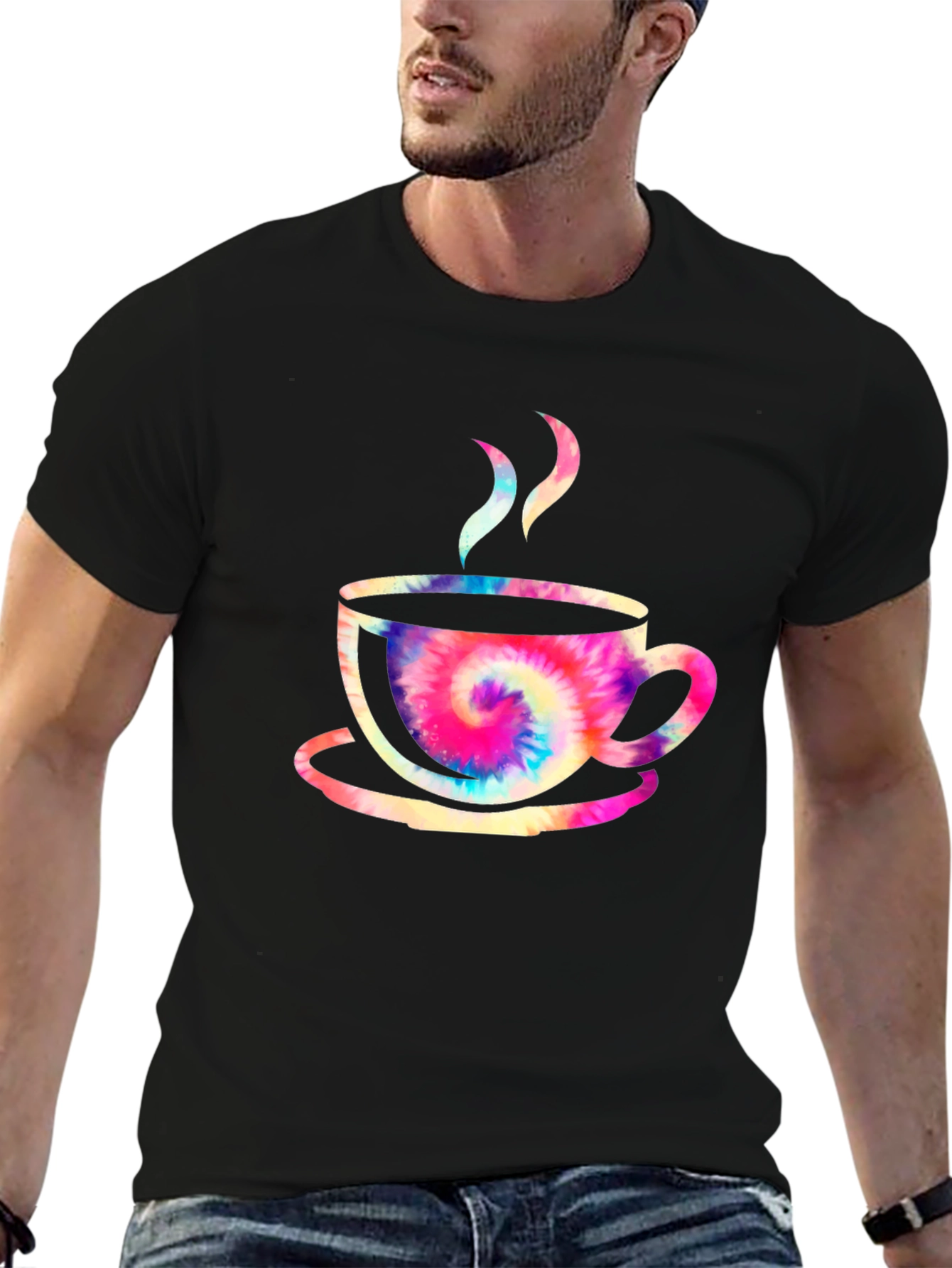 Tie-Dye Coffee Cup Graphic Tee