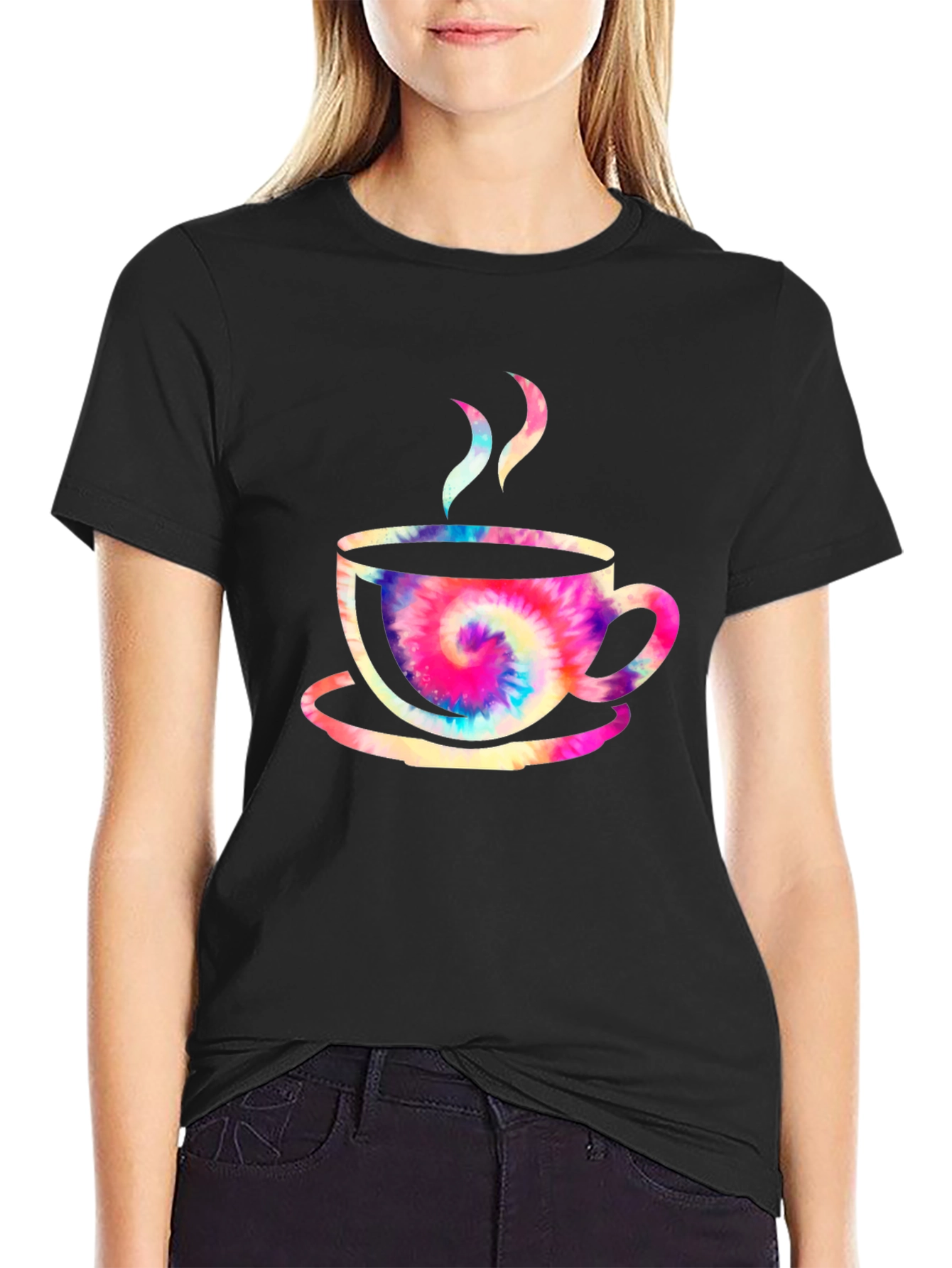 Tie-Dye Coffee Cup Graphic Tee