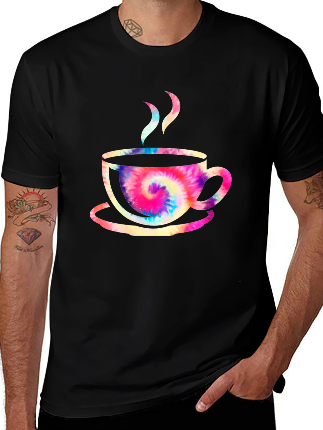 Tie-Dye Coffee Cup Graphic Tee