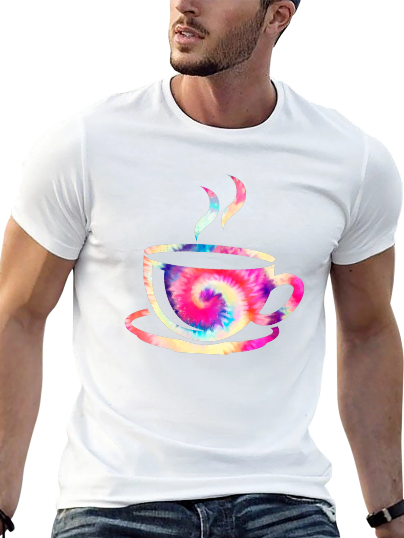 Tie-Dye Coffee Cup Graphic Tee