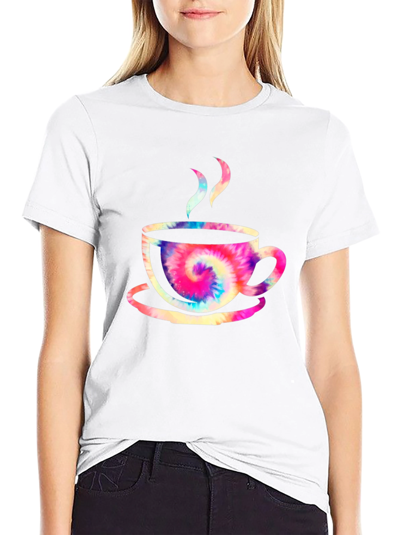 Tie-Dye Coffee Cup Graphic Tee