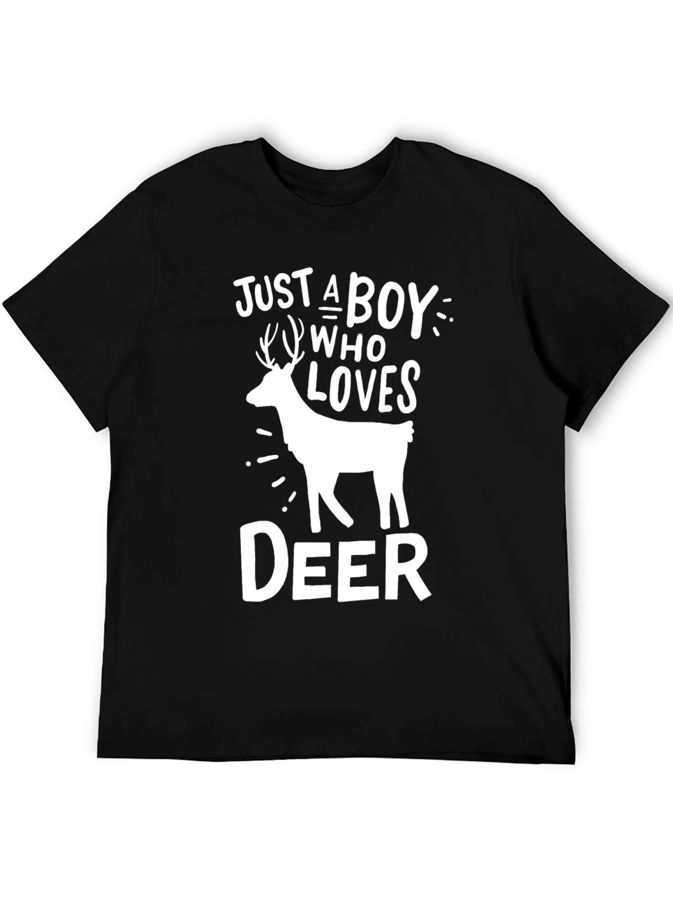 Just A Boy Who Loves Deer Graphic T-Shirt