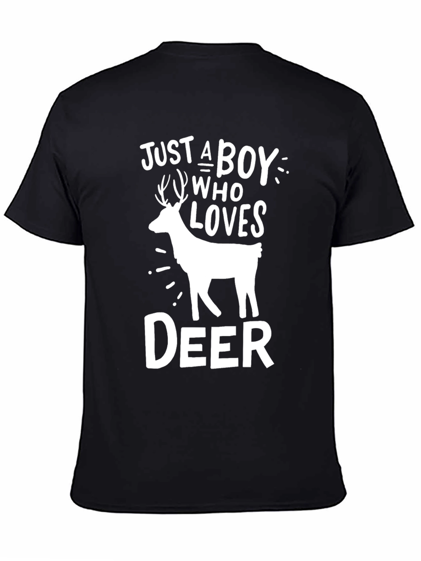 Just A Boy Who Loves Deer Graphic T-Shirt