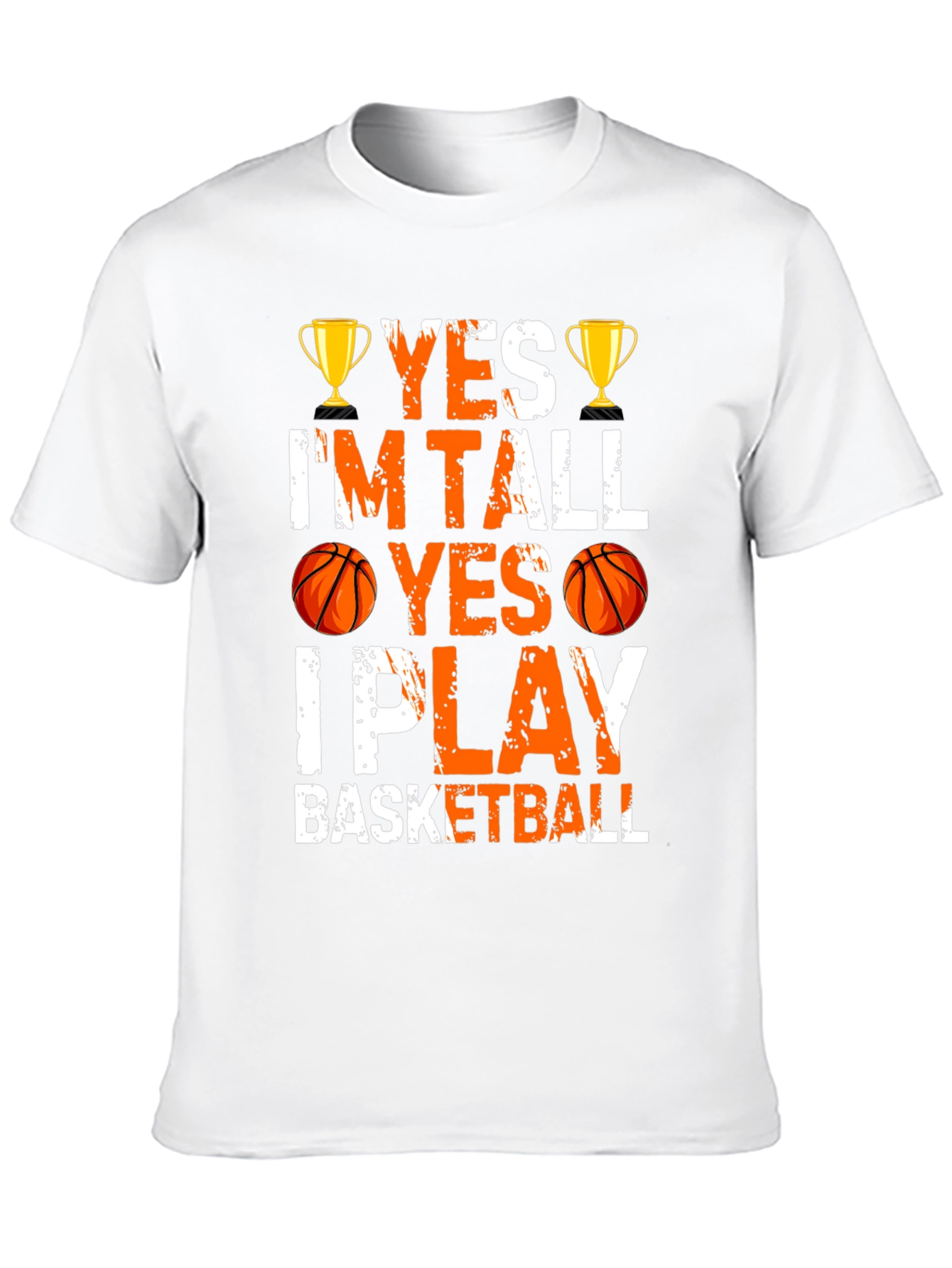 Yes Im Tall I Play Basketball Graphic Tee
