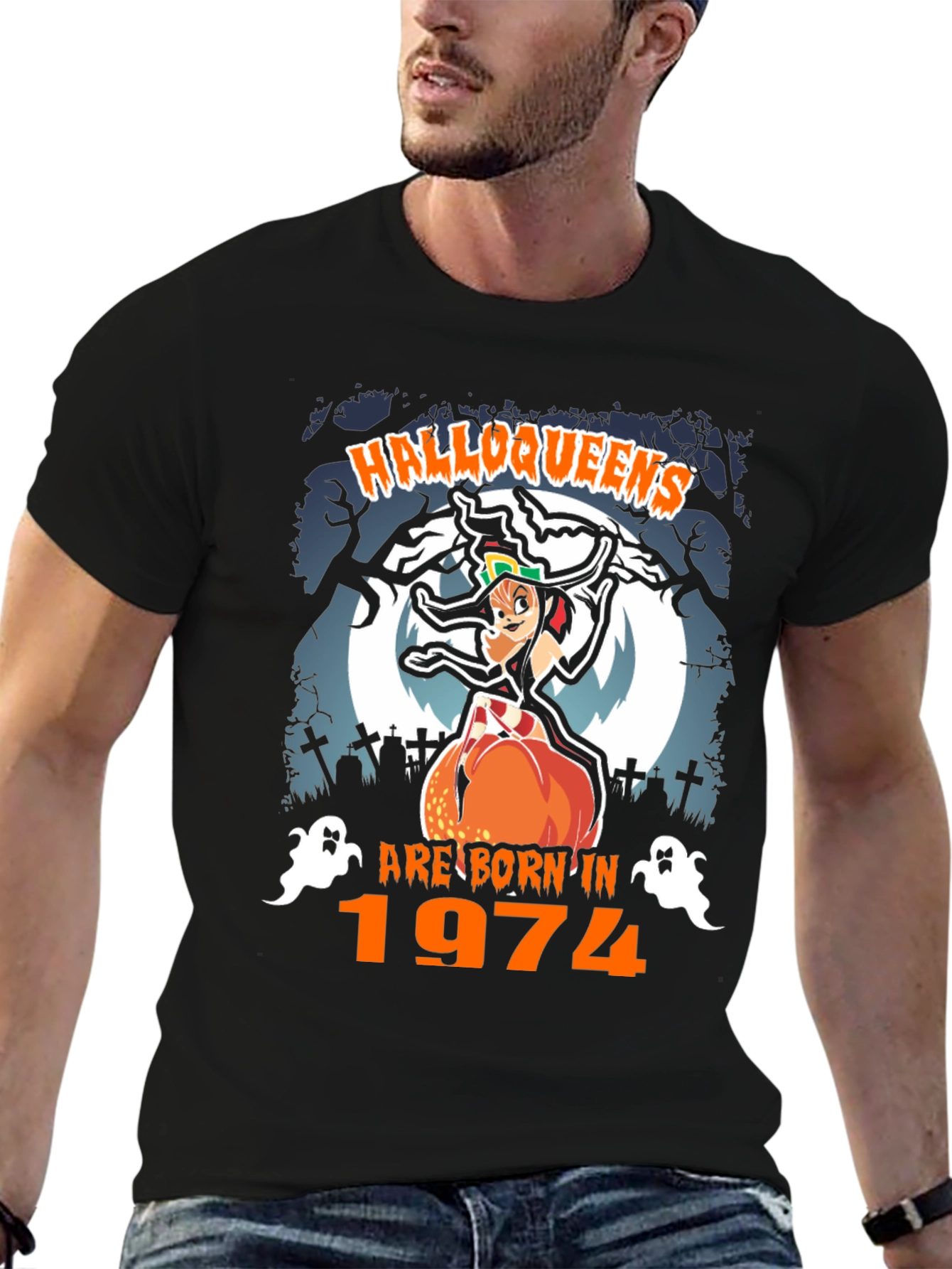 Halloqueens Born in 1974 Halloween T-Shirt