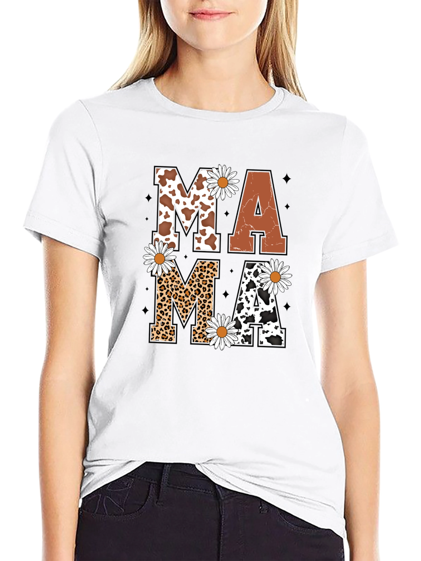 Mama Daisy Graphic Tee - Novelty Print