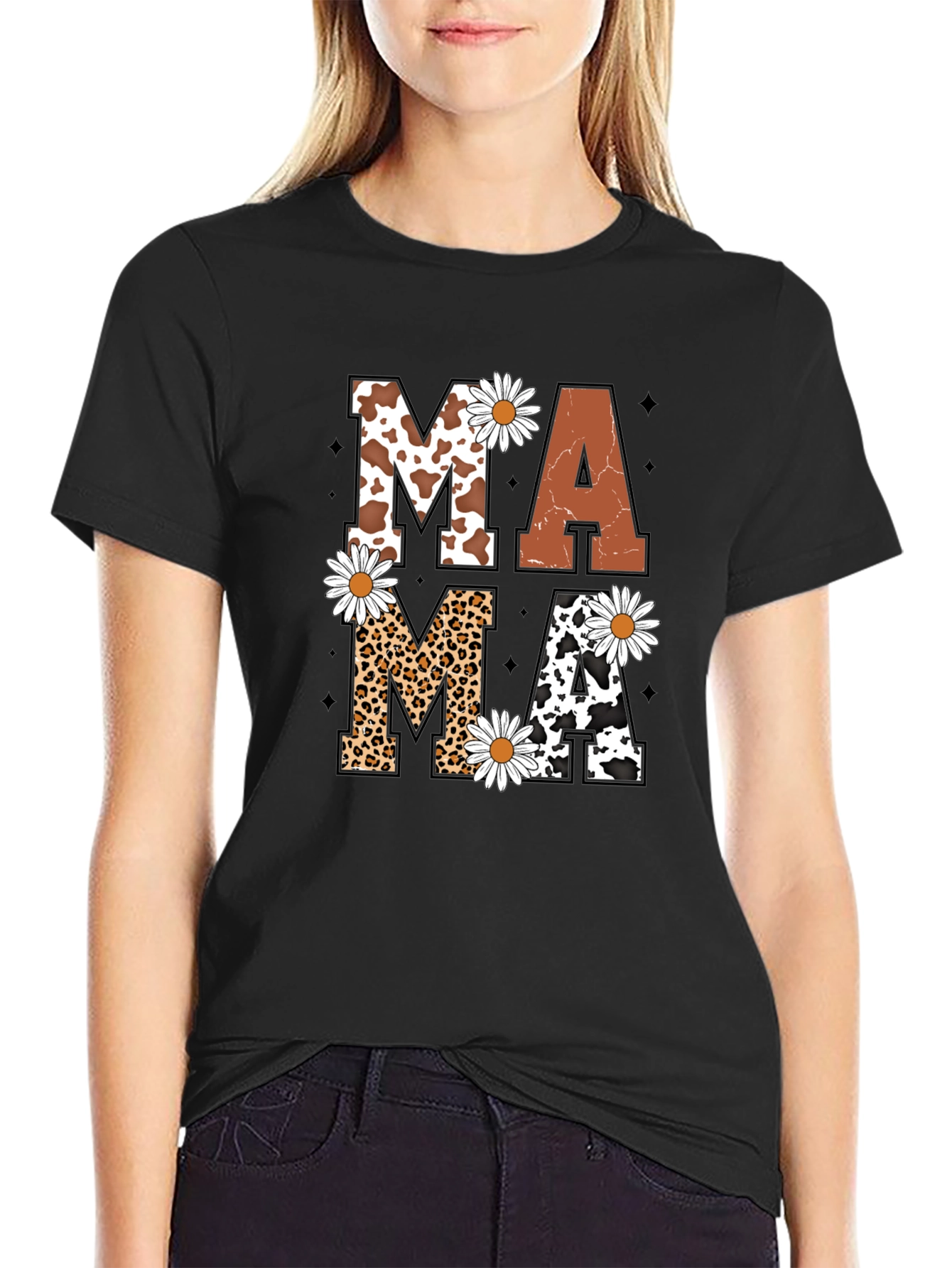 Mama Daisy Graphic Tee - Novelty Print