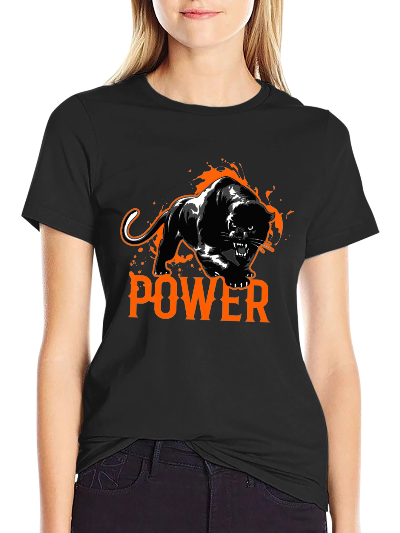 Power Panther Graphic Tee - Black T-Shirt
